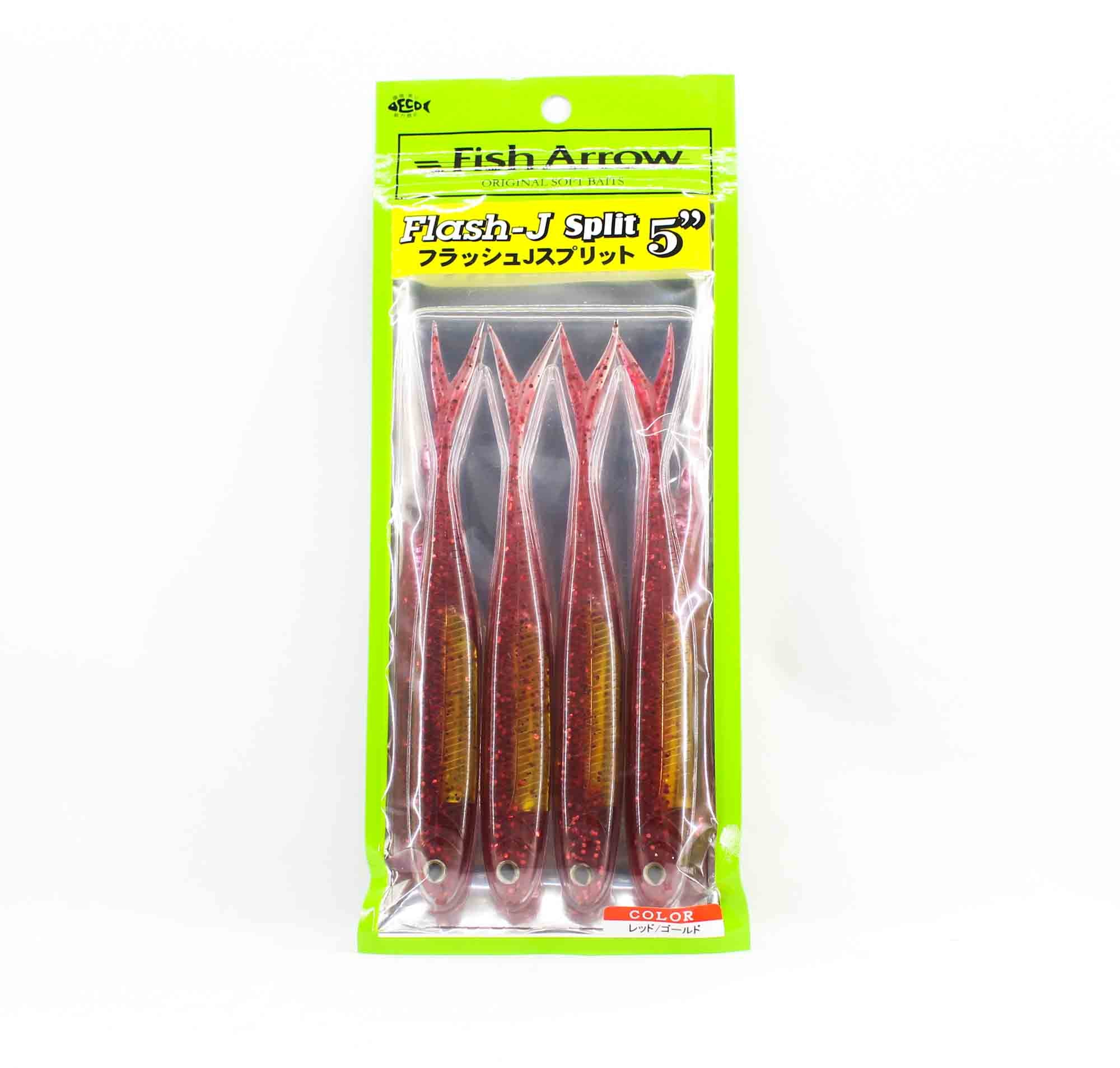 Fish Arrow Soft Lure Flash J Split 5 Inch 4 Piece per pack 116 (2831)