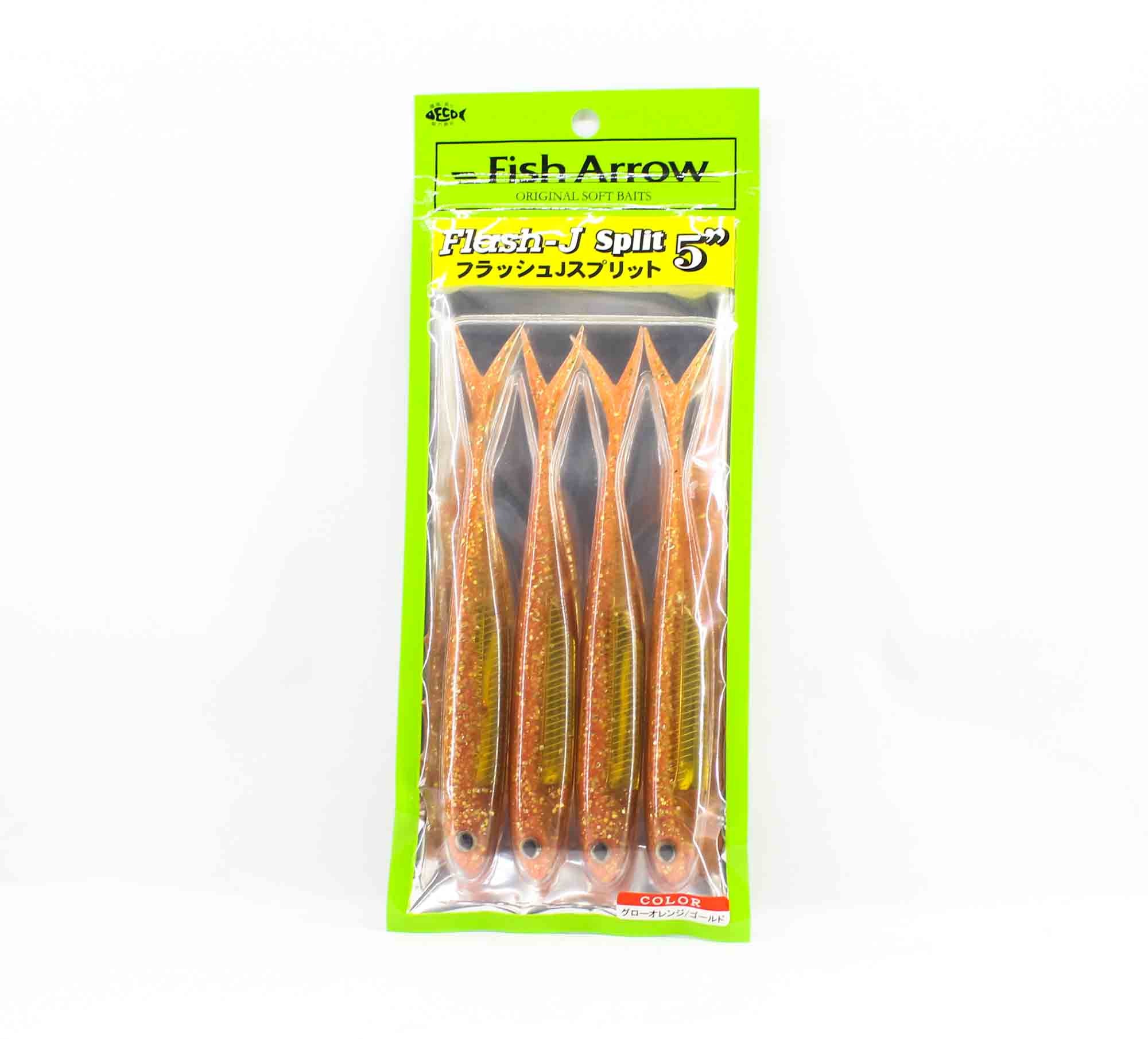Fish Arrow Soft Lure Flash J Split 5 Inch 4 Piece per pack 119 (2855)