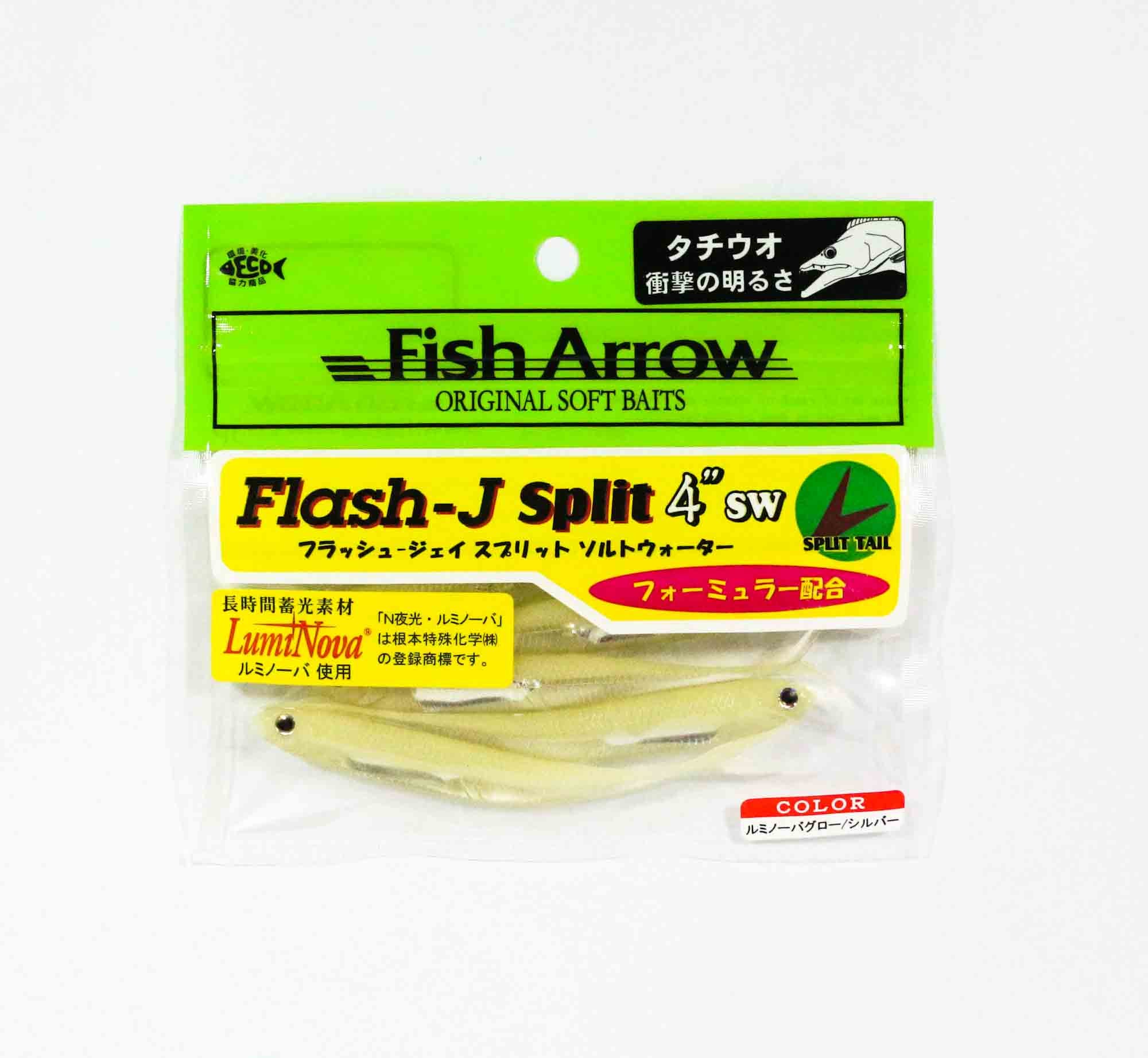 Fish Arrow Soft Lure Flash J Split SW 4 Inch 5 Piece per pack #L134 (4316)