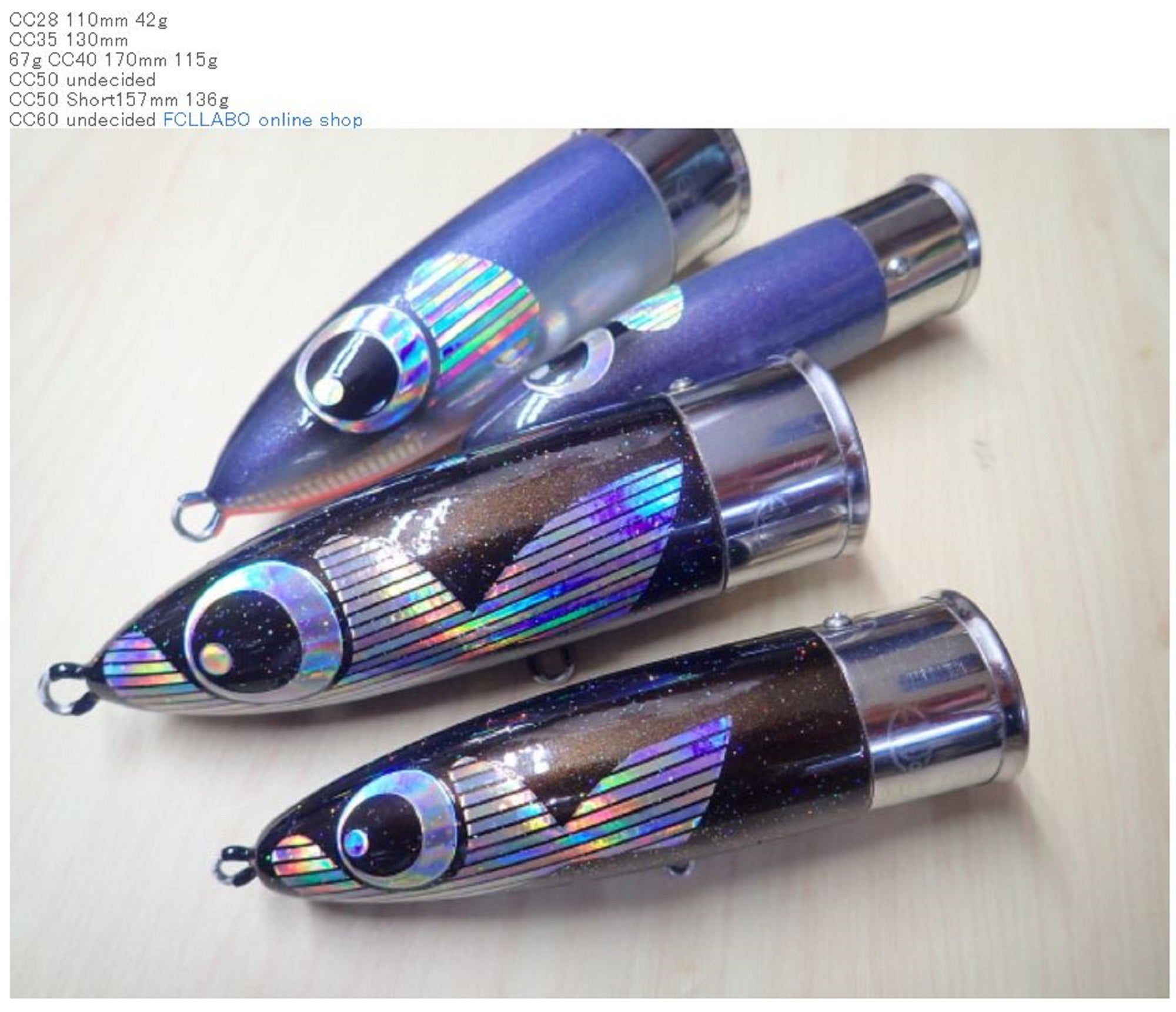 FCL Labo CC Popper 60 Floating Lure 190mm 188 grams CR (4748)