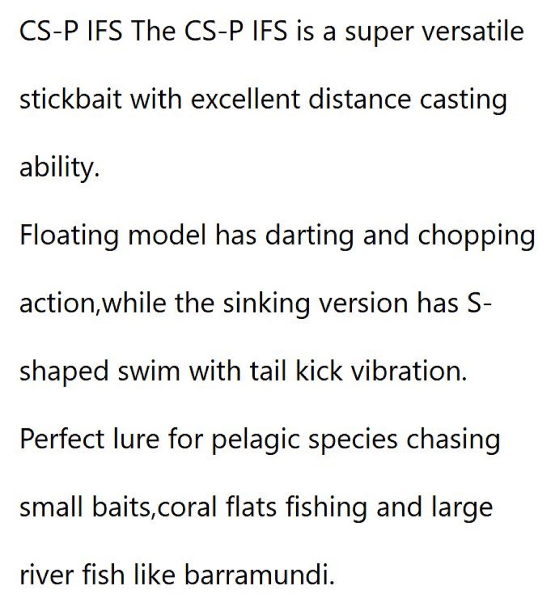 FCL Labo CSP IFS 1101S Sinking Lure 110mm 38 grams CBBT (5905)