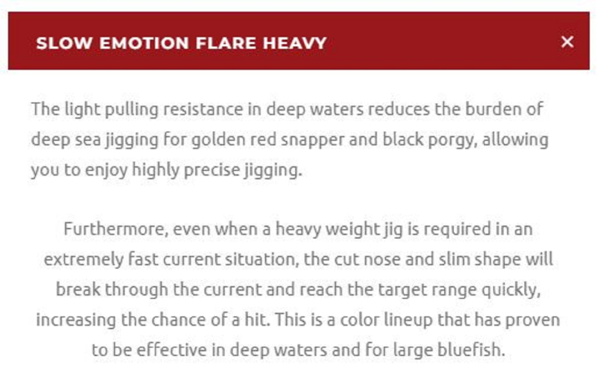 Xesta Metal Jig Slow Emotion Flare 500 grams RGDZL (5816)