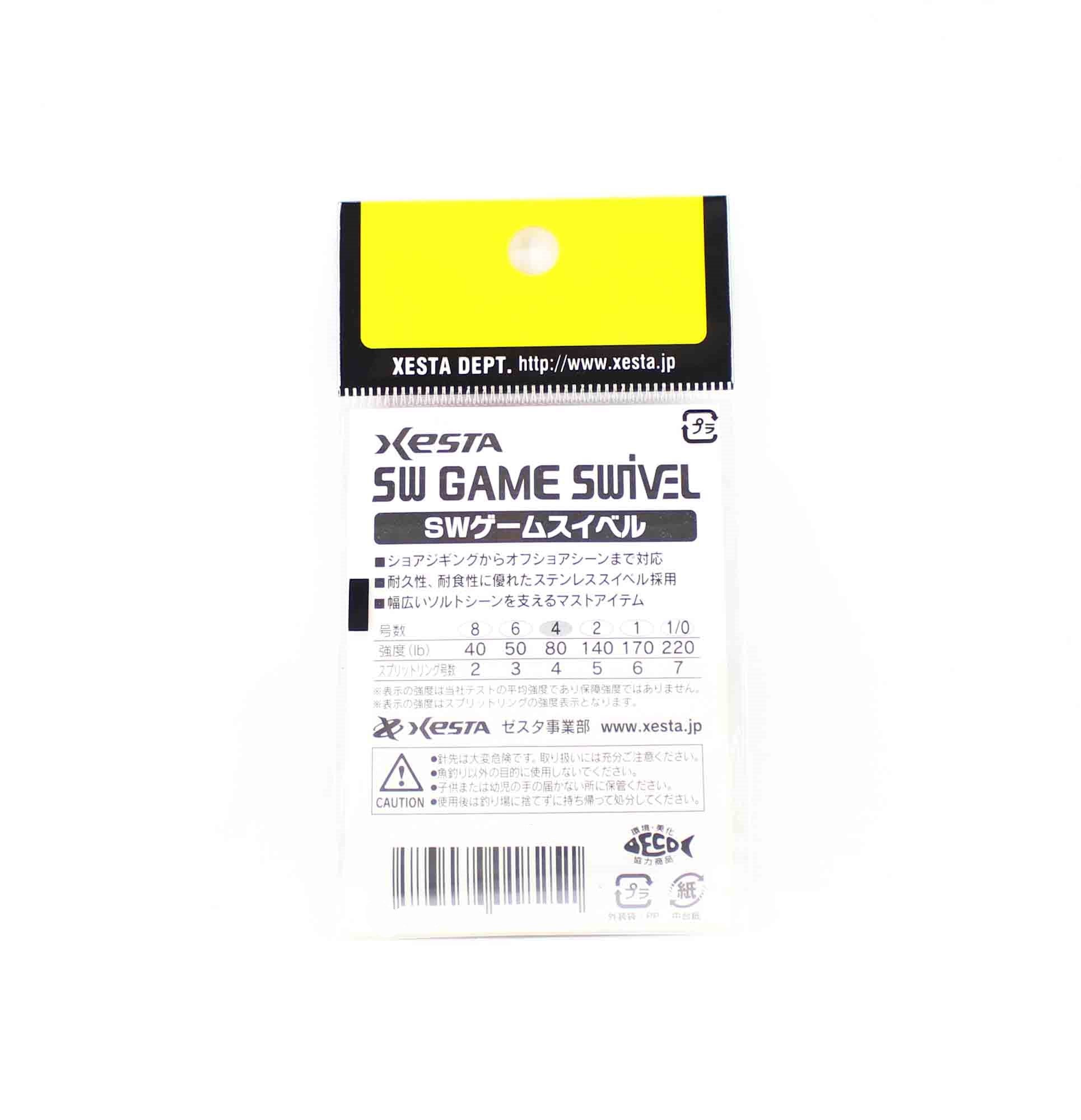 Xesta SW Game Swivel Split Ring Size 4 80lb (8251)