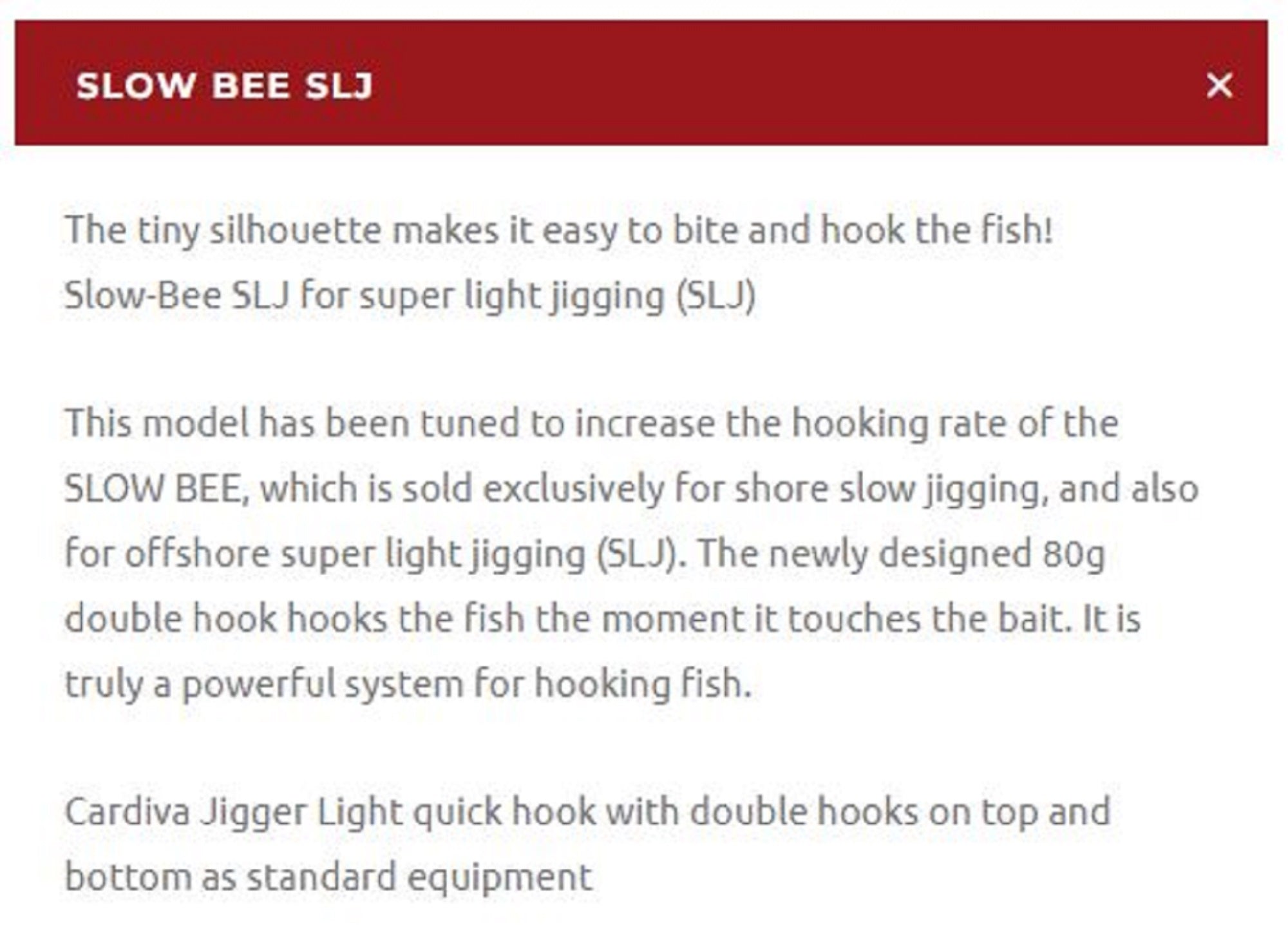 Xesta Metal Jig Slow Bee SLJ 30 grams BPIW (4306)