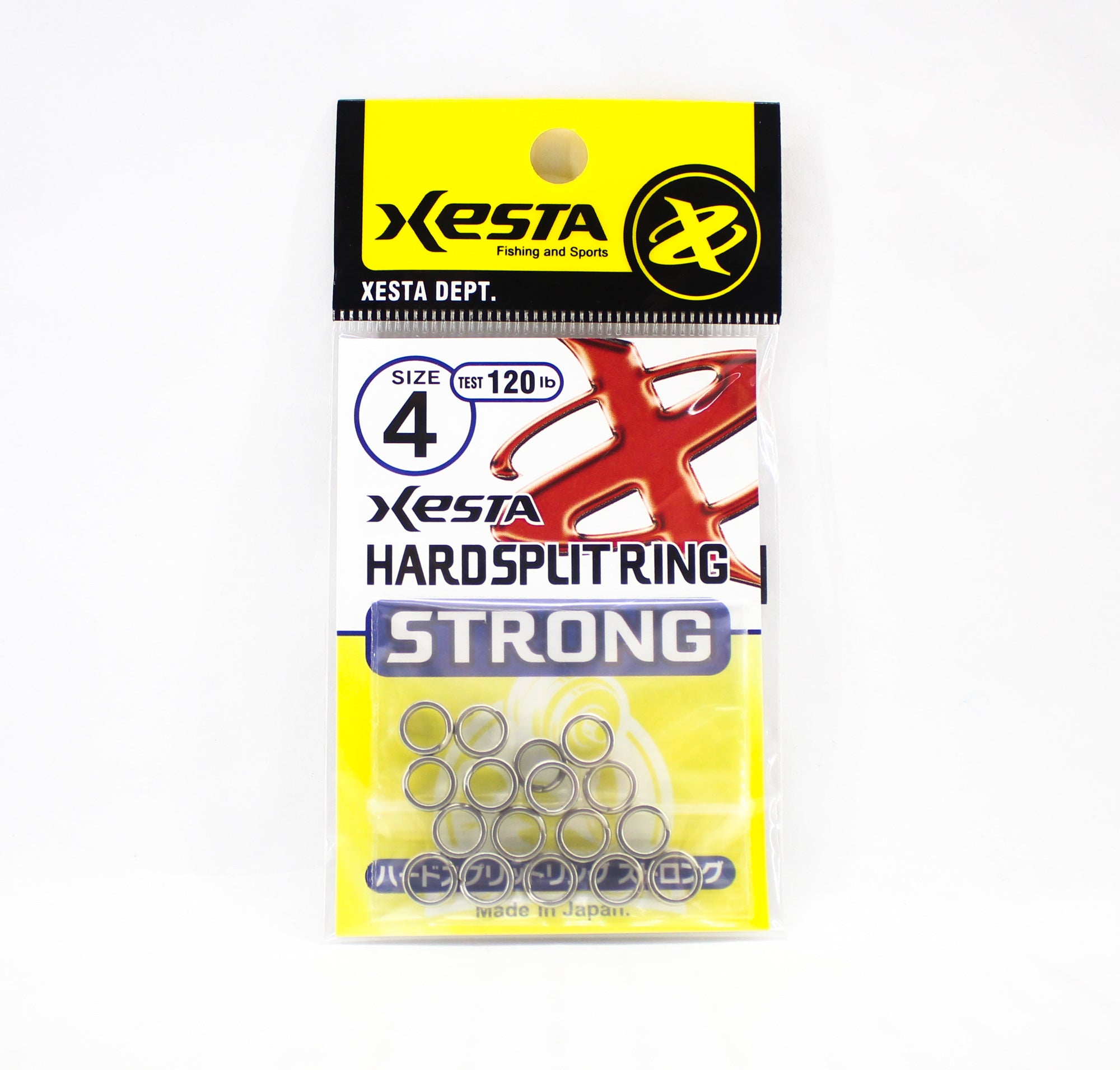 Xesta Hard Split Ring Strong Size 4, 120lb, 17 pieces (7888)
