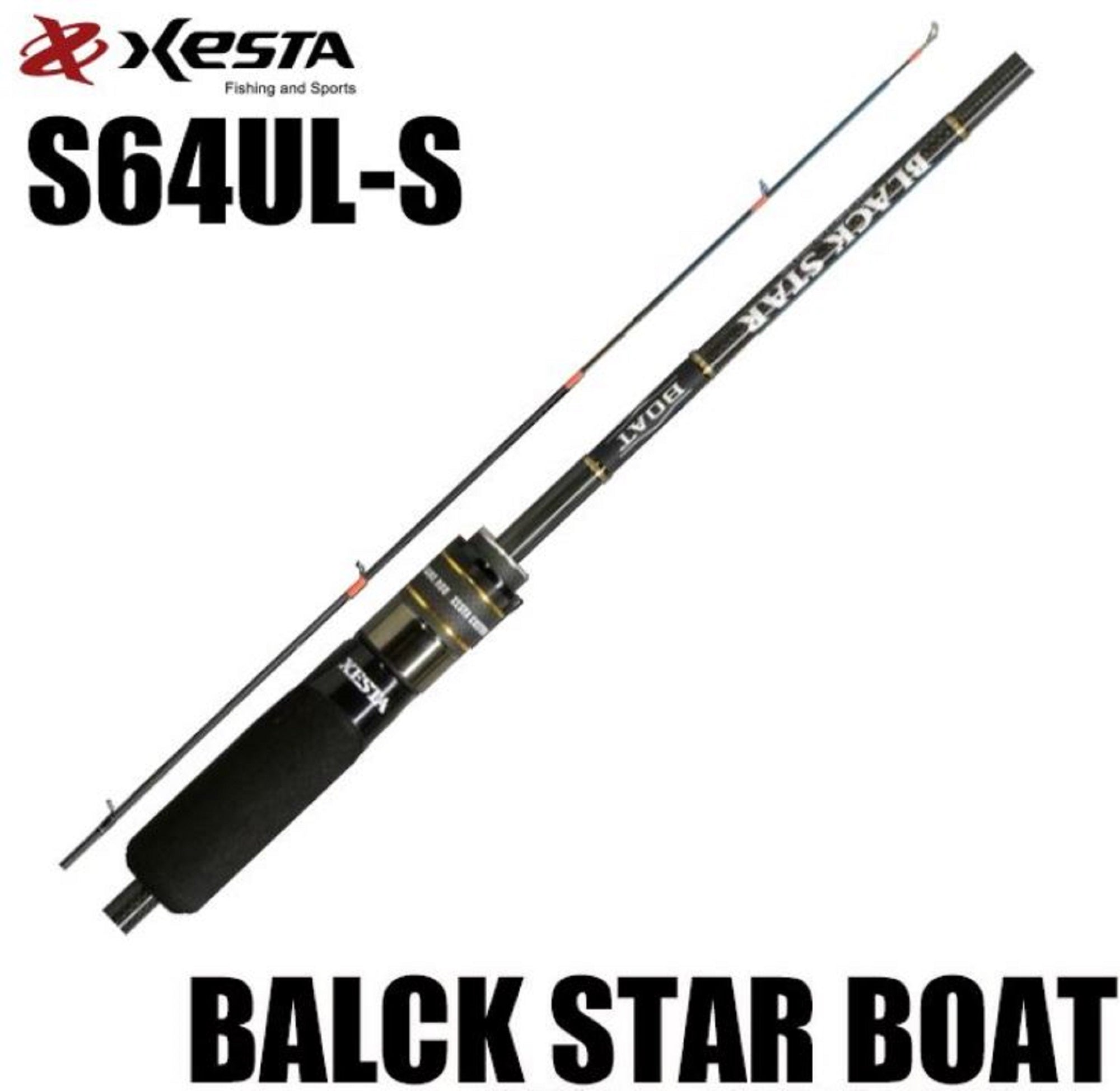 Xesta Rod Spinning Black Star Boat S64UL-S Vertical Sensor (8083)