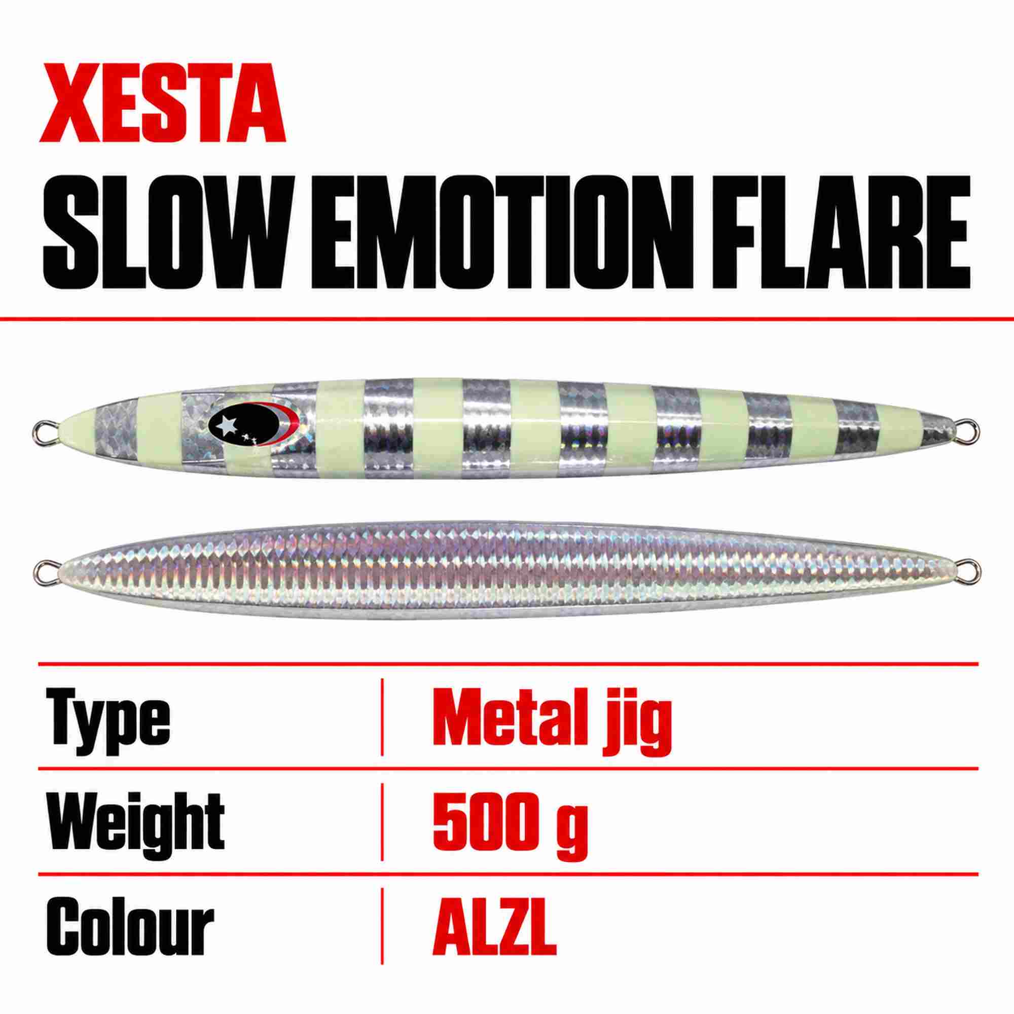 Xesta Metal Jig Slow Emotion Flare 500 grams ALZL (4251)
