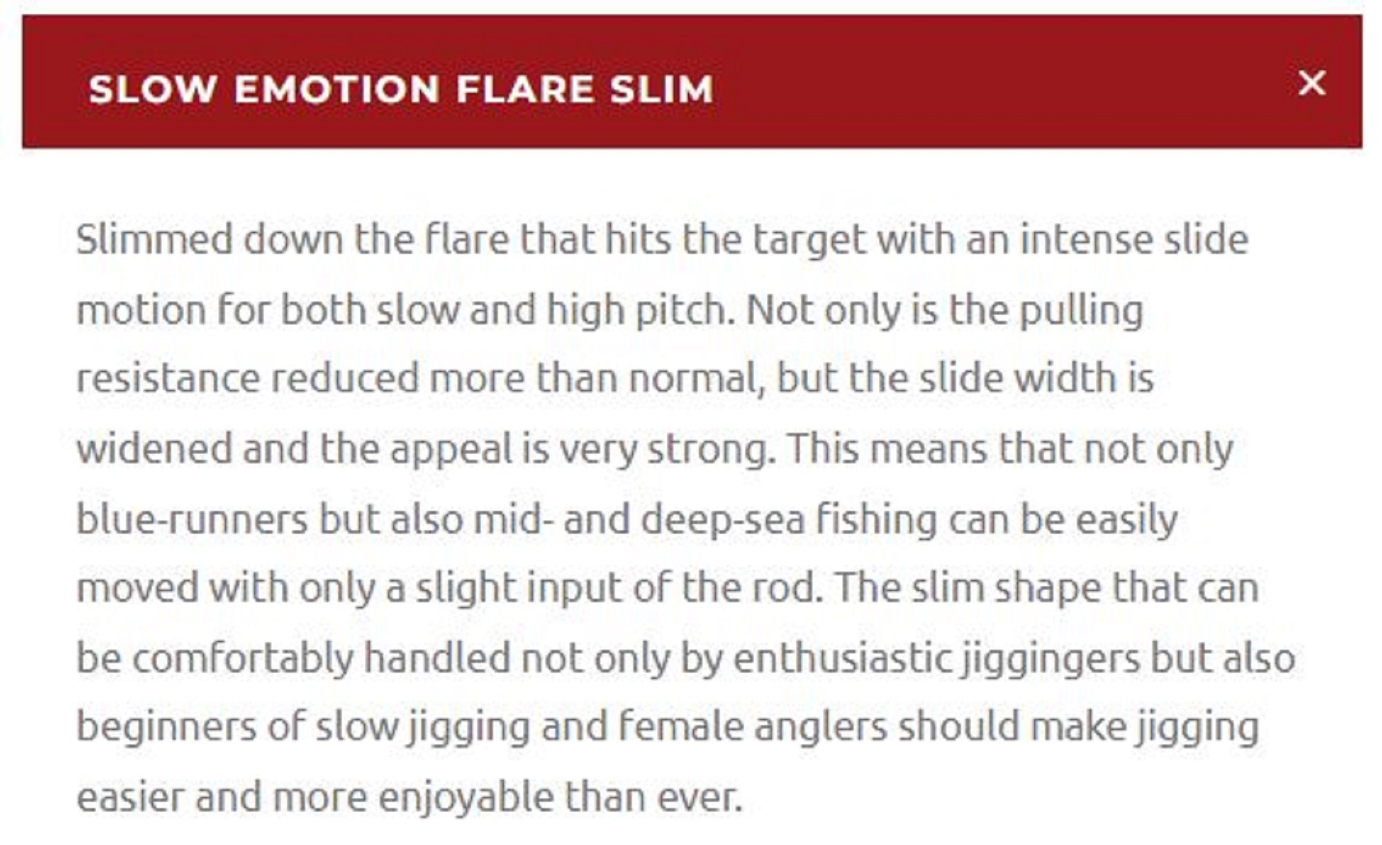 Xesta Metal Jig Slow Emotion Flare Slim 150 grams GGD (8341)