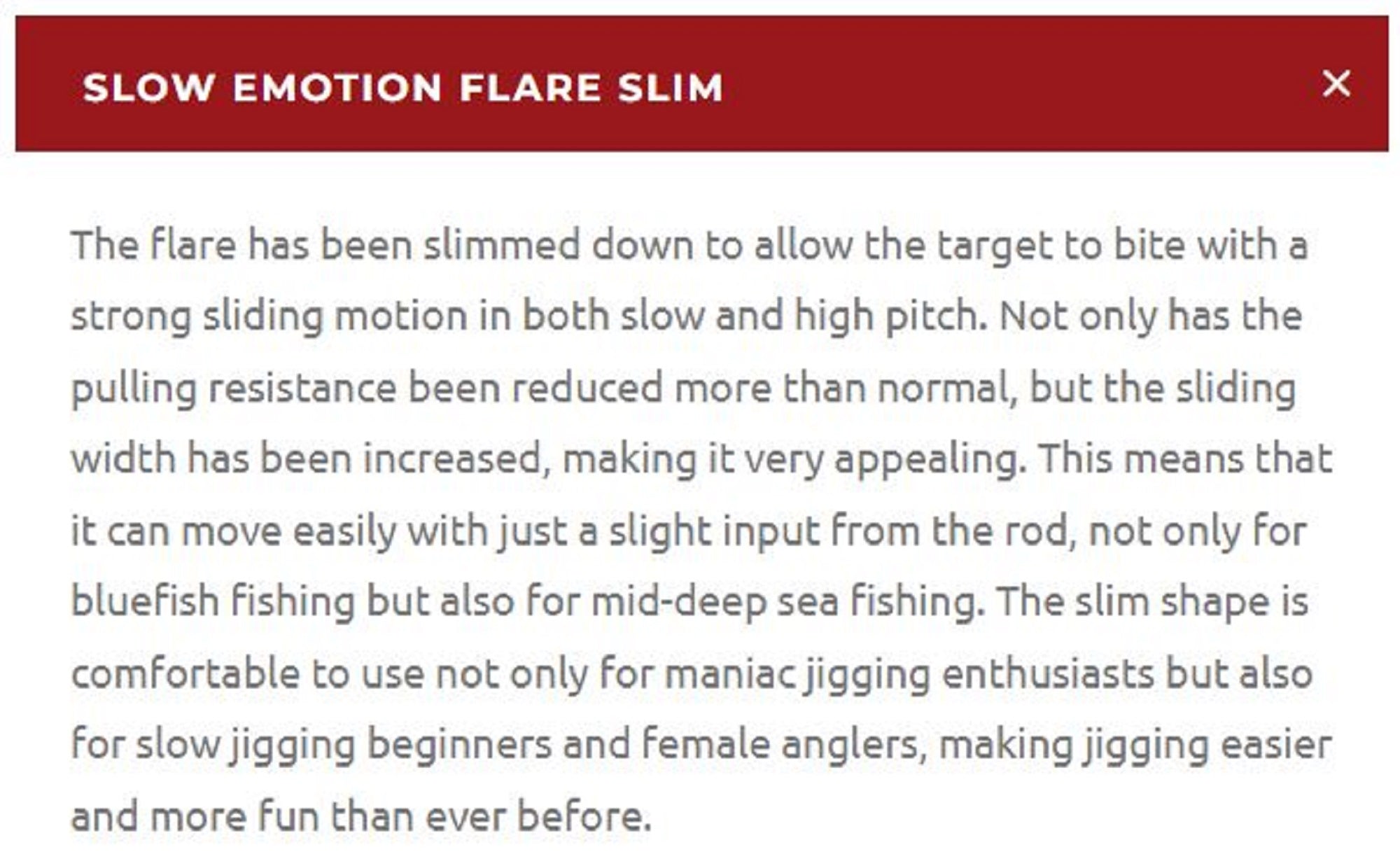 Xesta Metal Jig Slow Emotion Flare Slim 150 grams PLINE (8440)