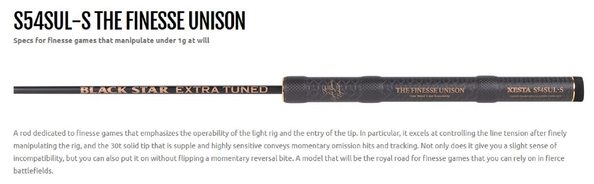 Xesta Rod Spinning Black Star Extra Tuned S54 SUL-S Finesse Unison (0540)