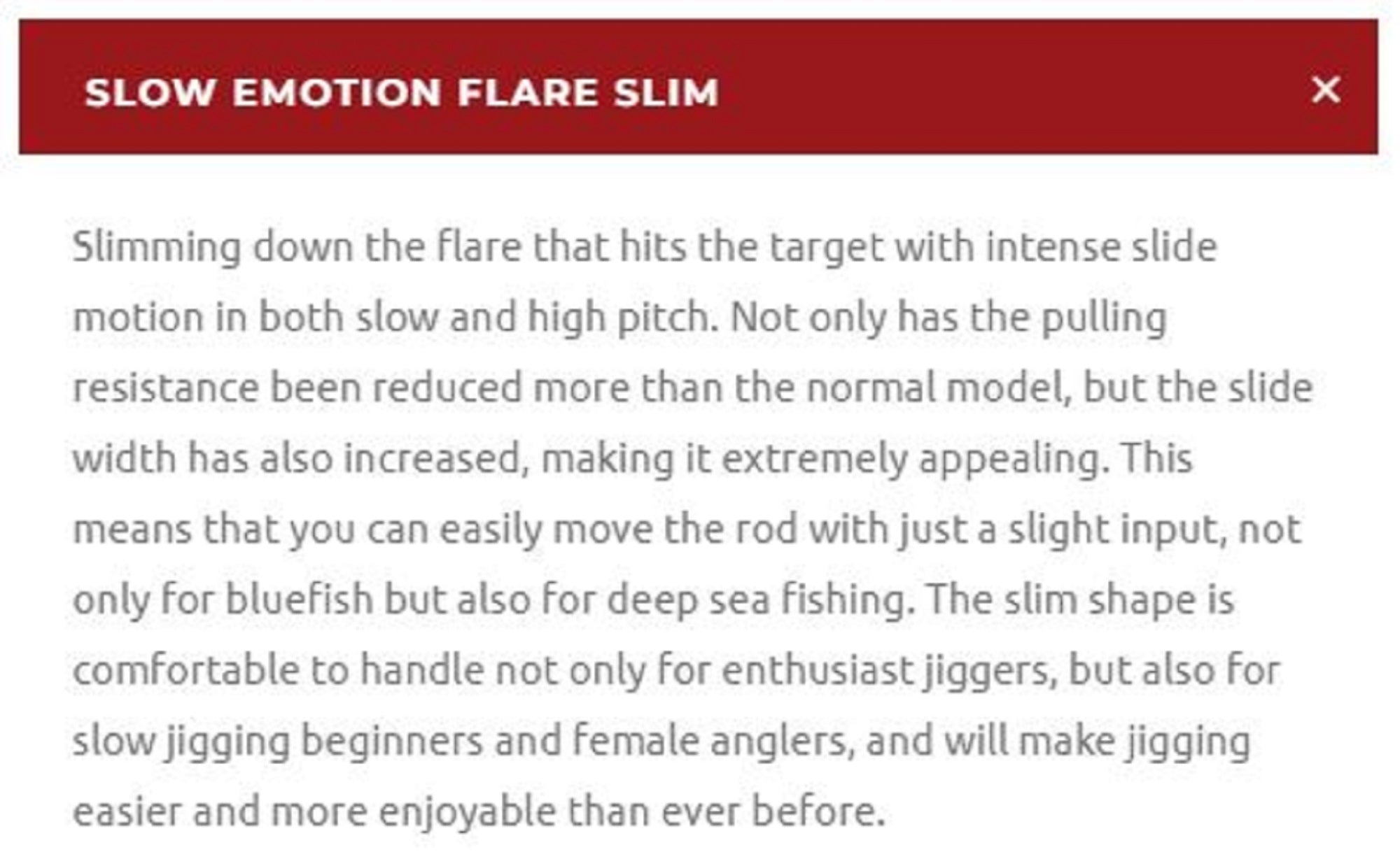 Xesta Metal Jig Slow Emotion Flare Slim 250 grams 198 (4173)