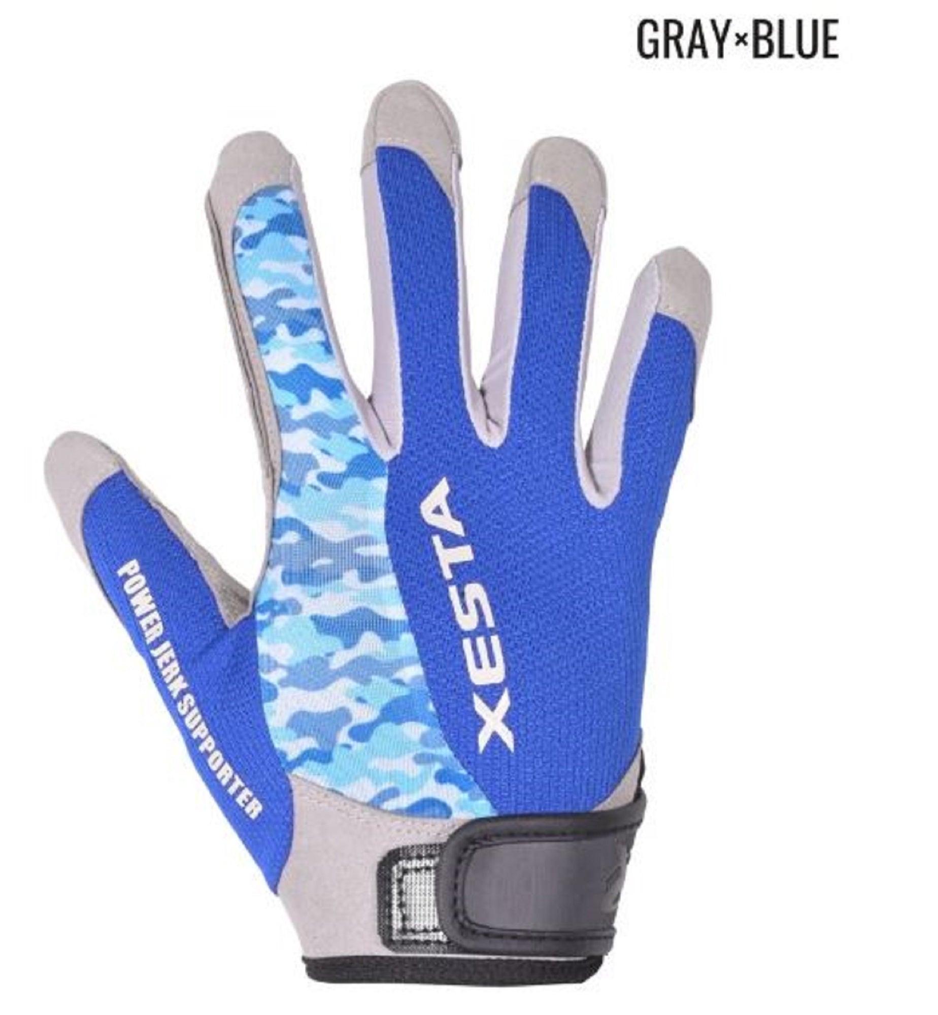 Xesta Jigging Gloves Size LL Gray Blue Camo (1928)