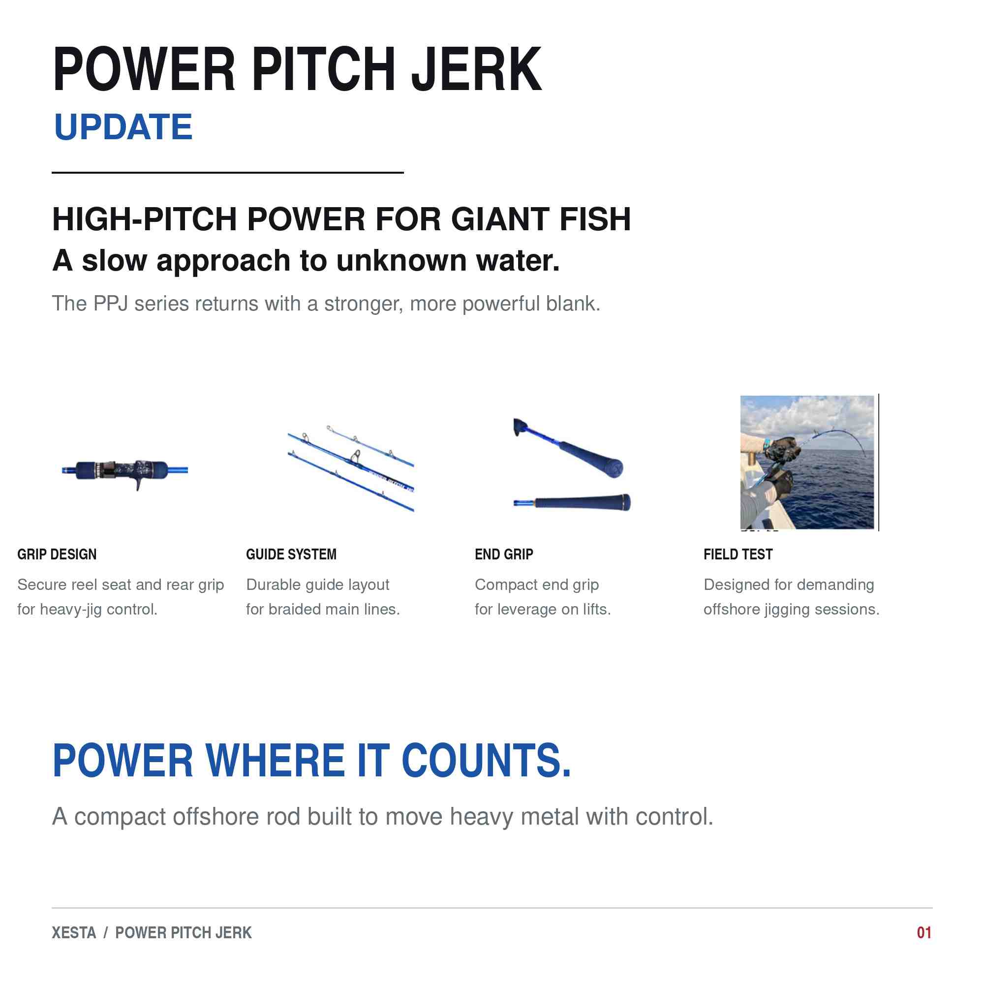 Xesta Rod Baitcast Power Pitch Jerk B52-PPJ (8101)