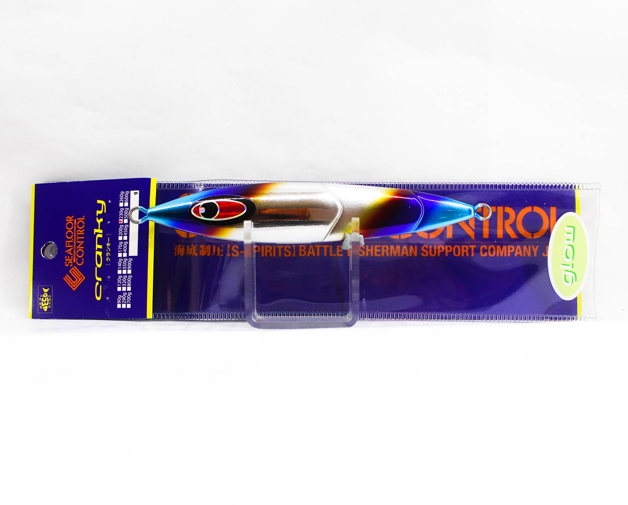 Seafloor Control Metal Jig Cranky 230 grams Titan Zebra Glow Al (7583)