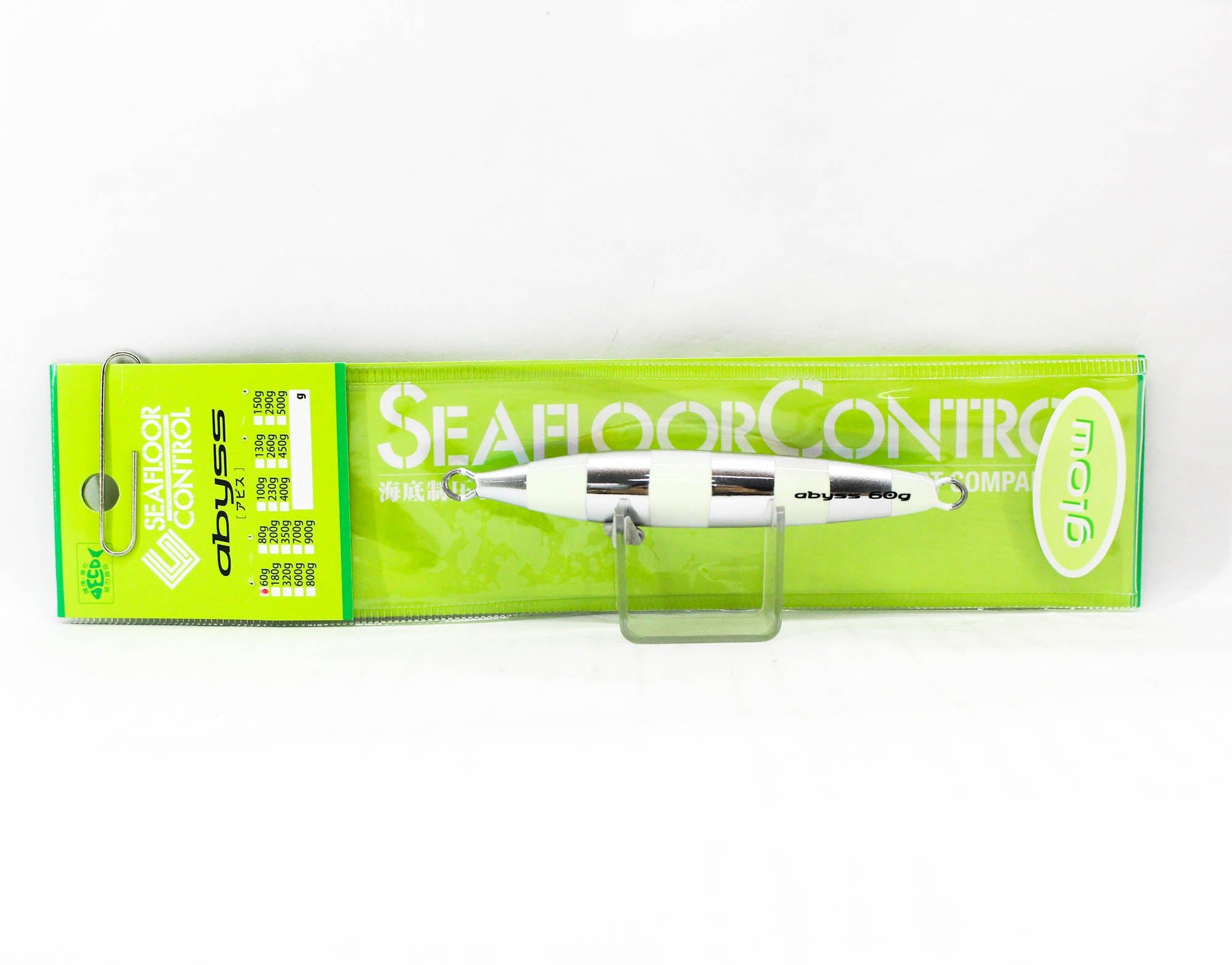 Seafloor Control Metal Jig Abyss 60 grams Titan Zebra Glow (7705)