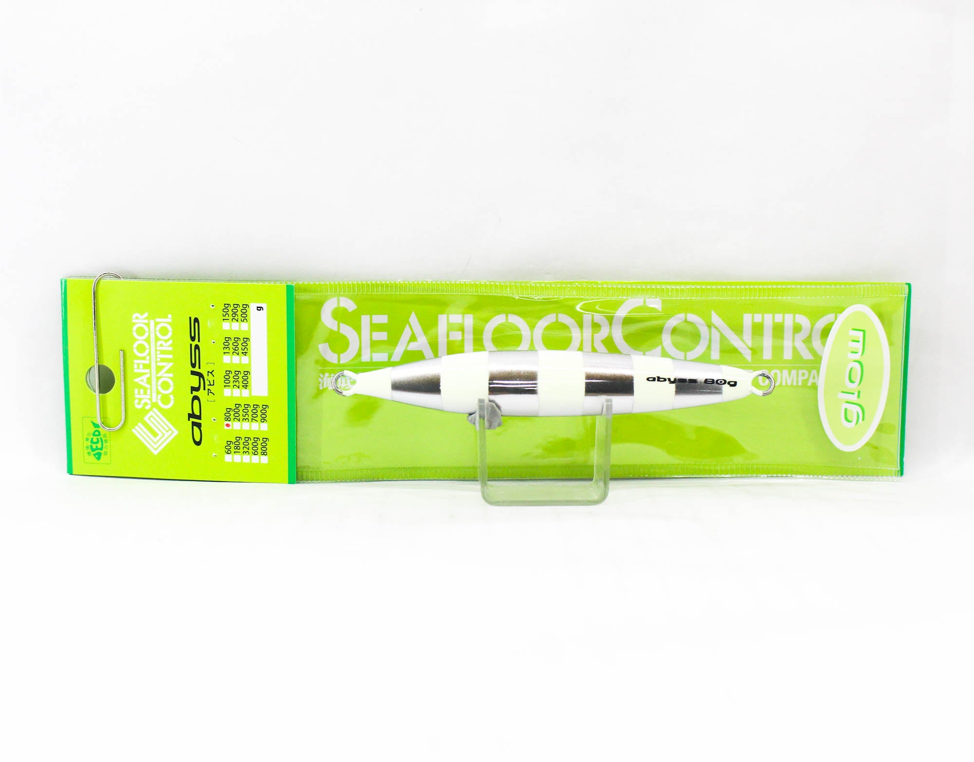 Seafloor Control Metal Jig Abyss 80 grams Titan Zebra Glow (7712)