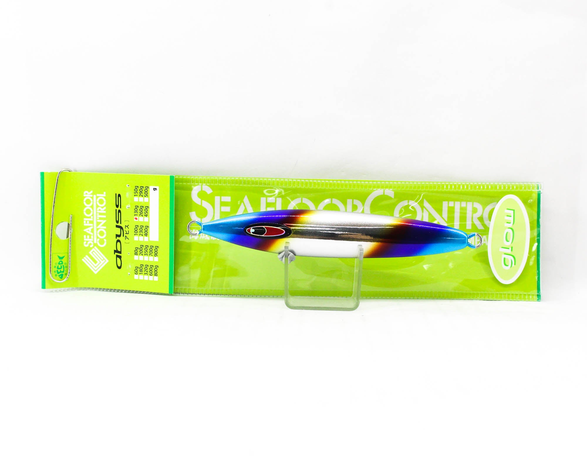 Seafloor Control Metal Jig Abyss 130 grams Titan Zebra Glow (7736)