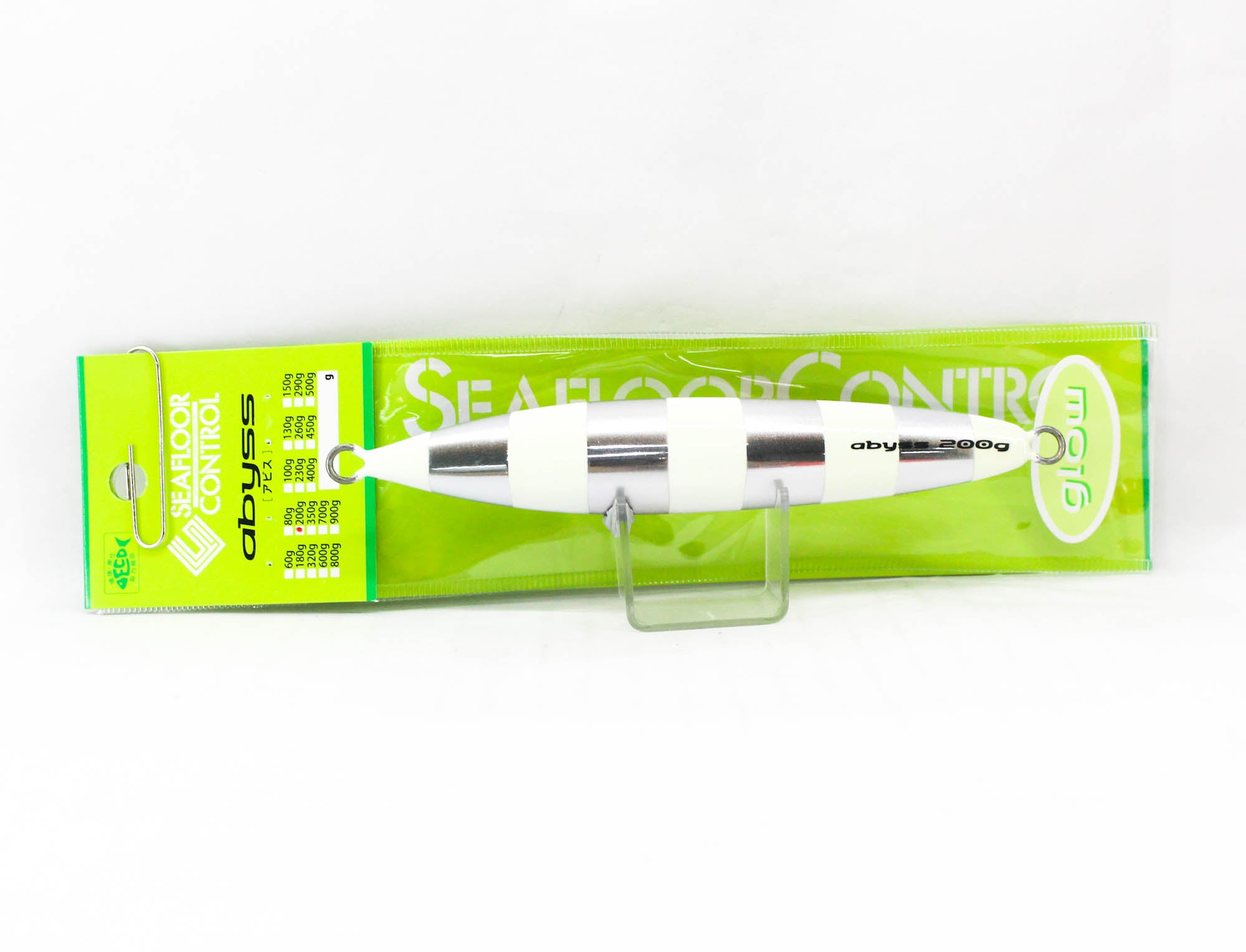 Seafloor Control Metal Jig Abyss 200 grams Zebra Glow AL (7767)