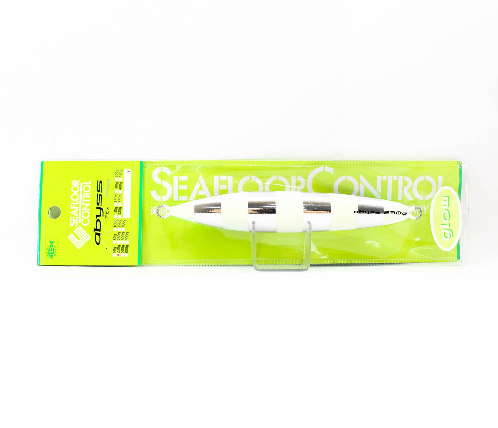 Seafloor Control Metal Jig Abyss 230 grams Zebra Glow AL (7774)