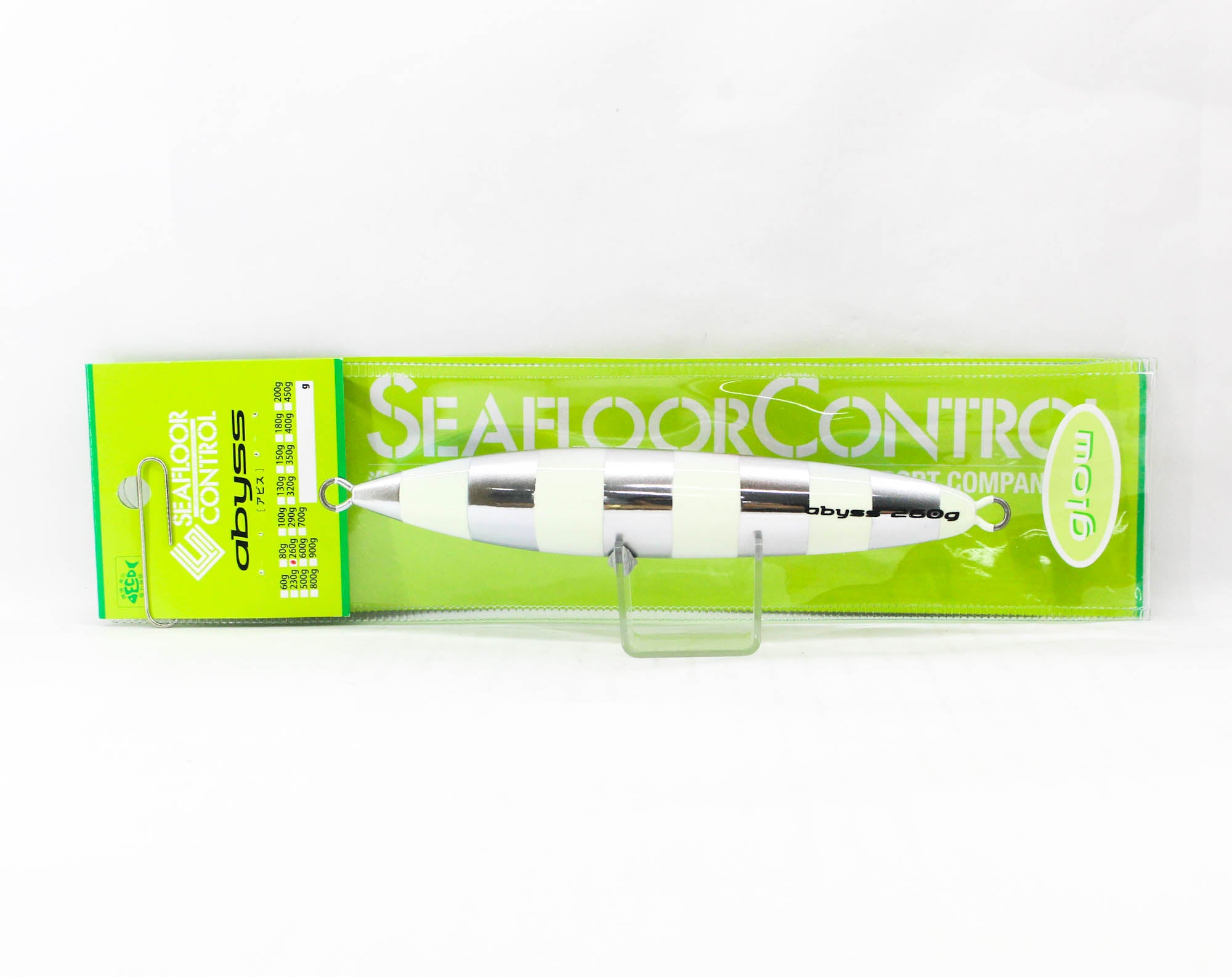 Seafloor Control Metal Jig Abyss 260 grams Titan Zebra Glow Al (7781)