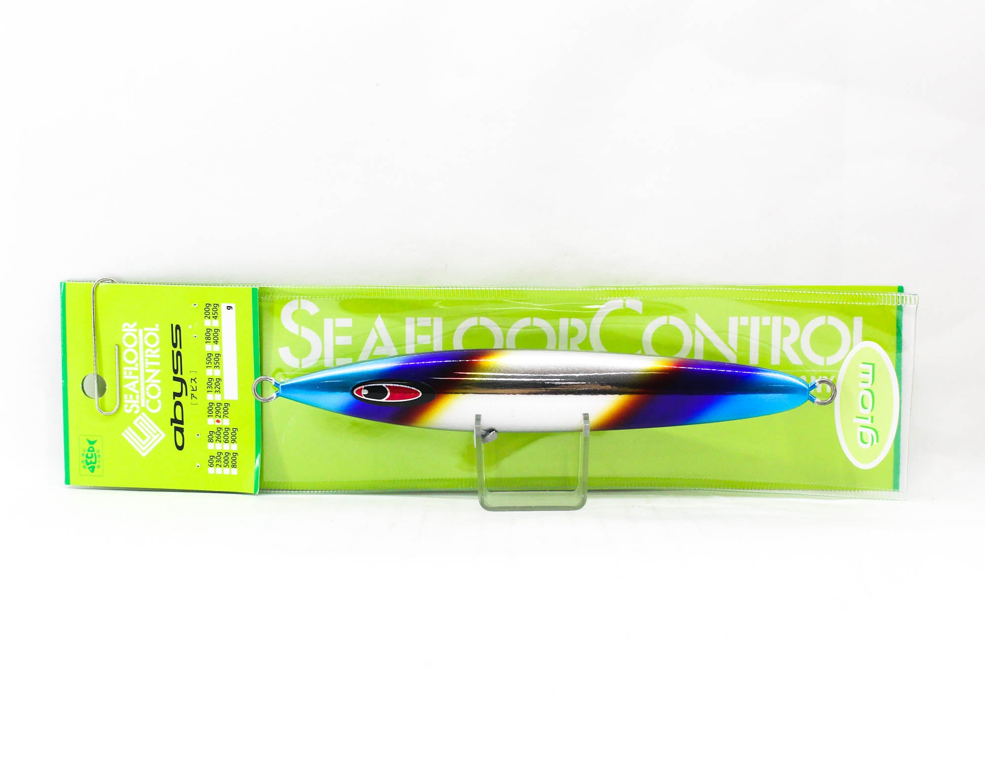 Seafloor Control Metal Jig Abyss 290 grams Titan Zebra Glow (7798)
