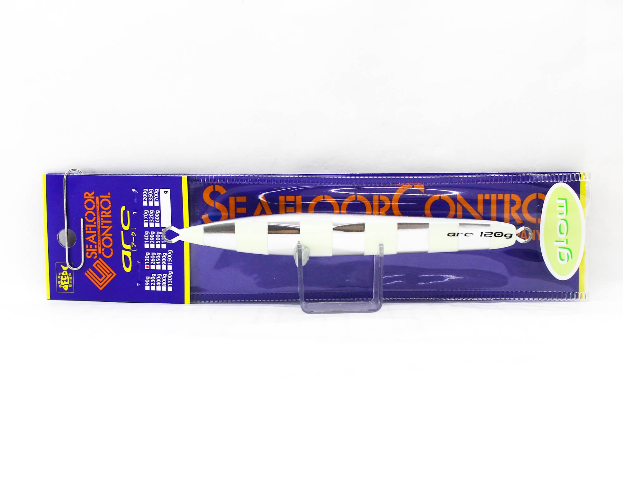 Seafloor Control Metal Jig Arc 120 grams Titan Zebra Glow (8580)