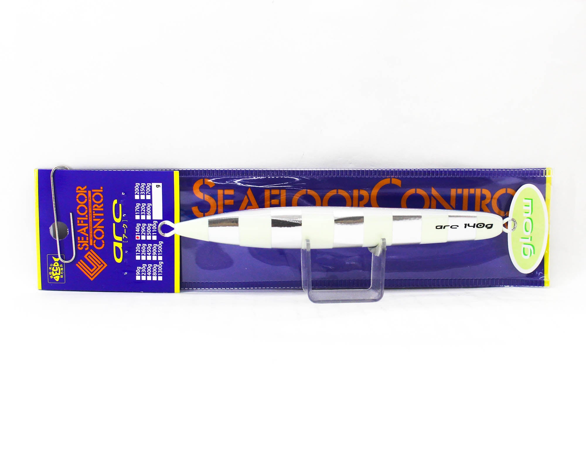 Seafloor Control Metal Jig Arc 140 grams Titan Zebra Glow (8597)