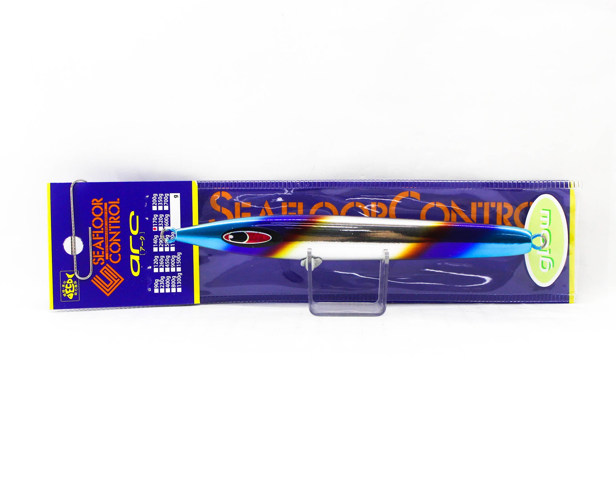 Seafloor Control Metal Jig Arc 170 grams Zebra Glow AL (8603)
