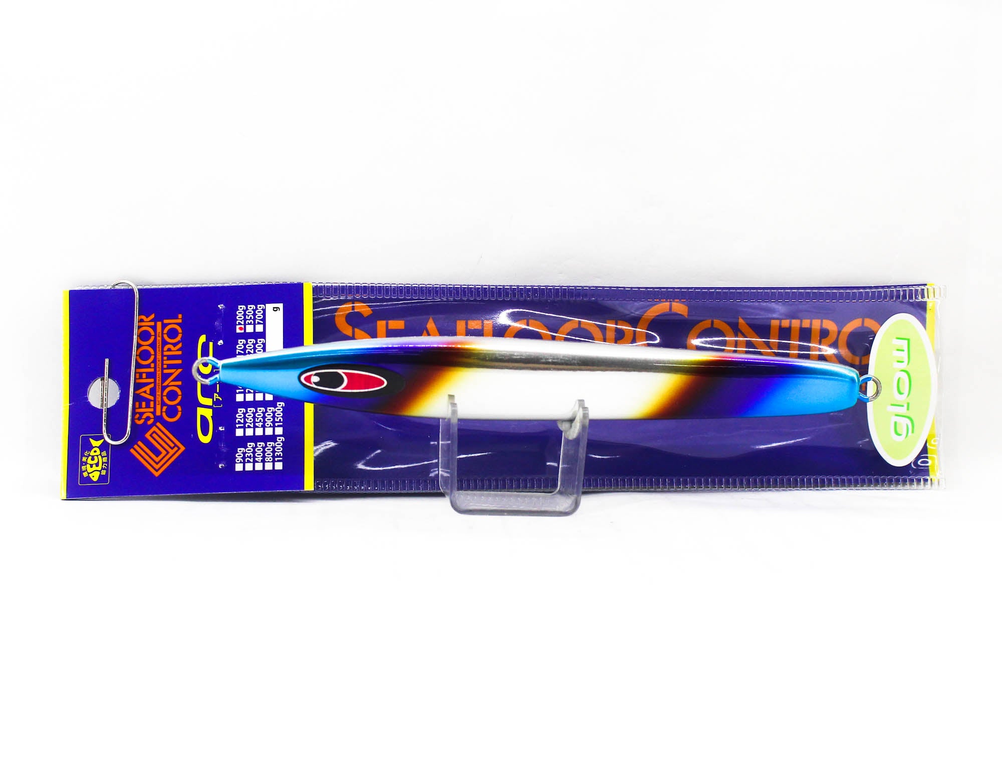 Seafloor Control Metal Jig Arc 200 grams Zebra Glow AL (8610)