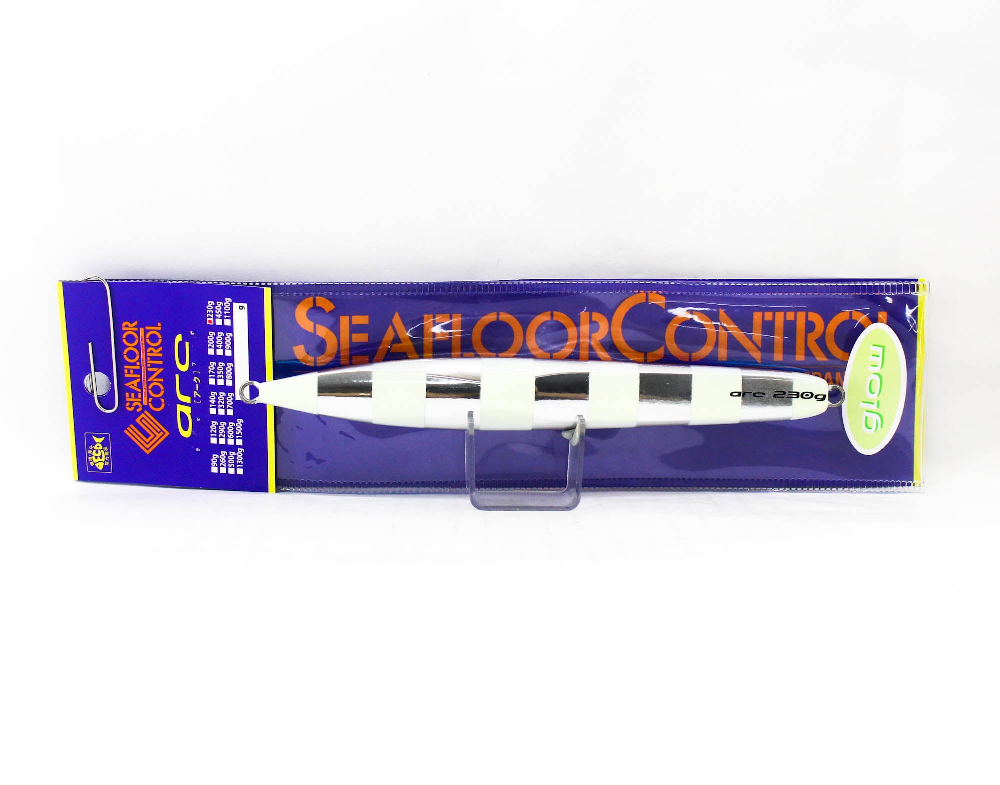 Seafloor Control Metal Jig Arc 230 grams Titan Zebra Glow (8627)