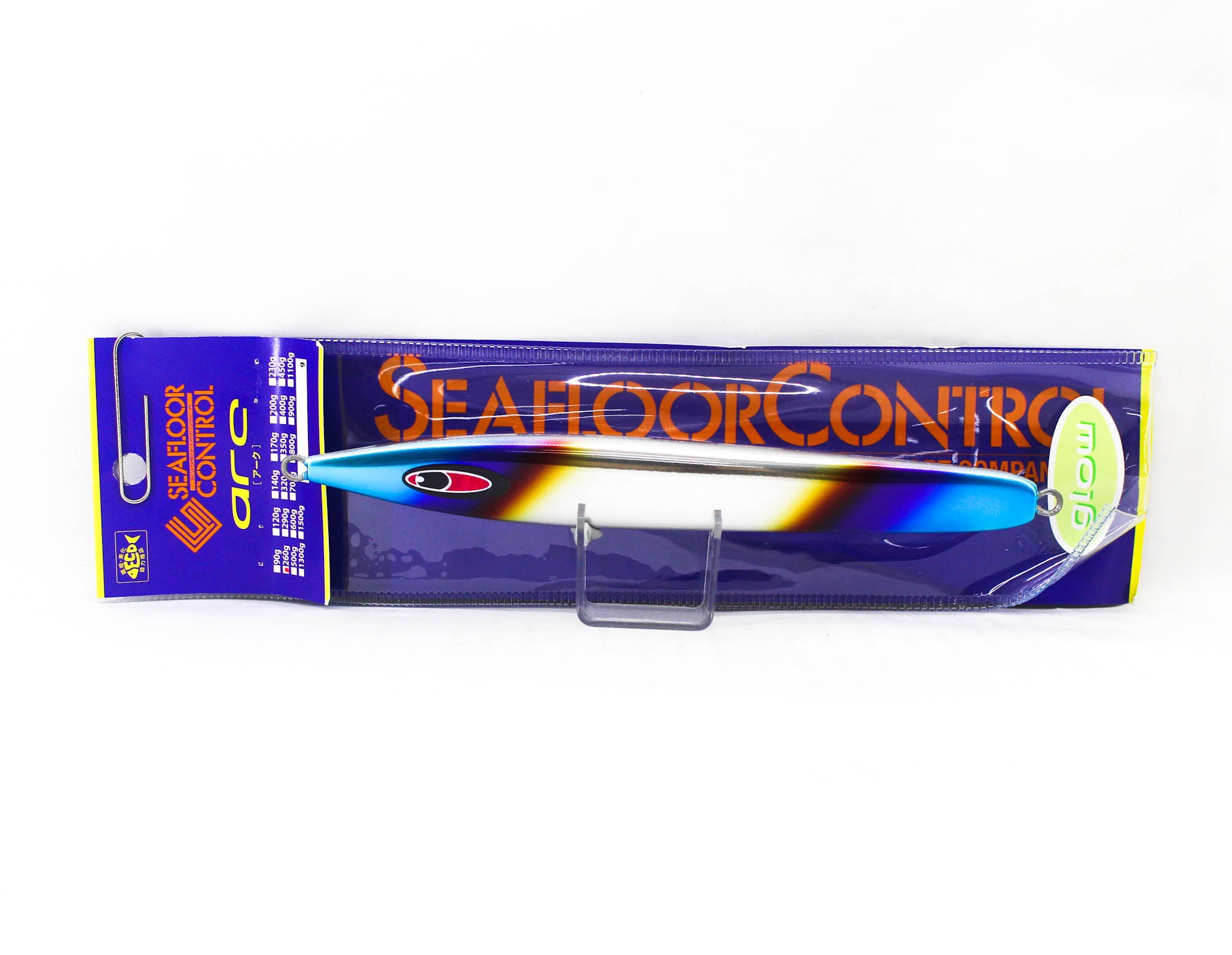 Seafloor Control Metal Jig Arc 260 grams Titan Zebra Glow Al (8634)