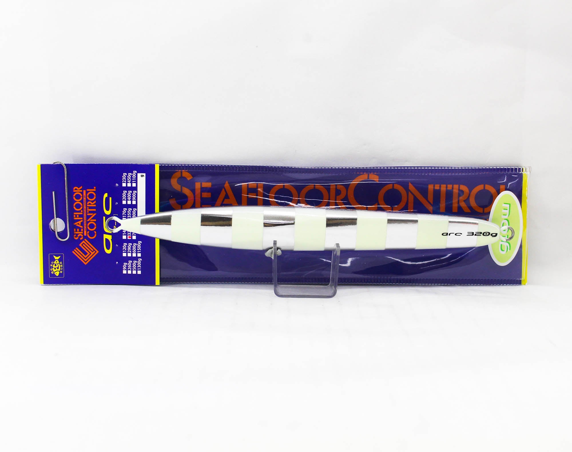 Seafloor Control Metal Jig Arc 320 grams Titan Zebra Glow (8658)