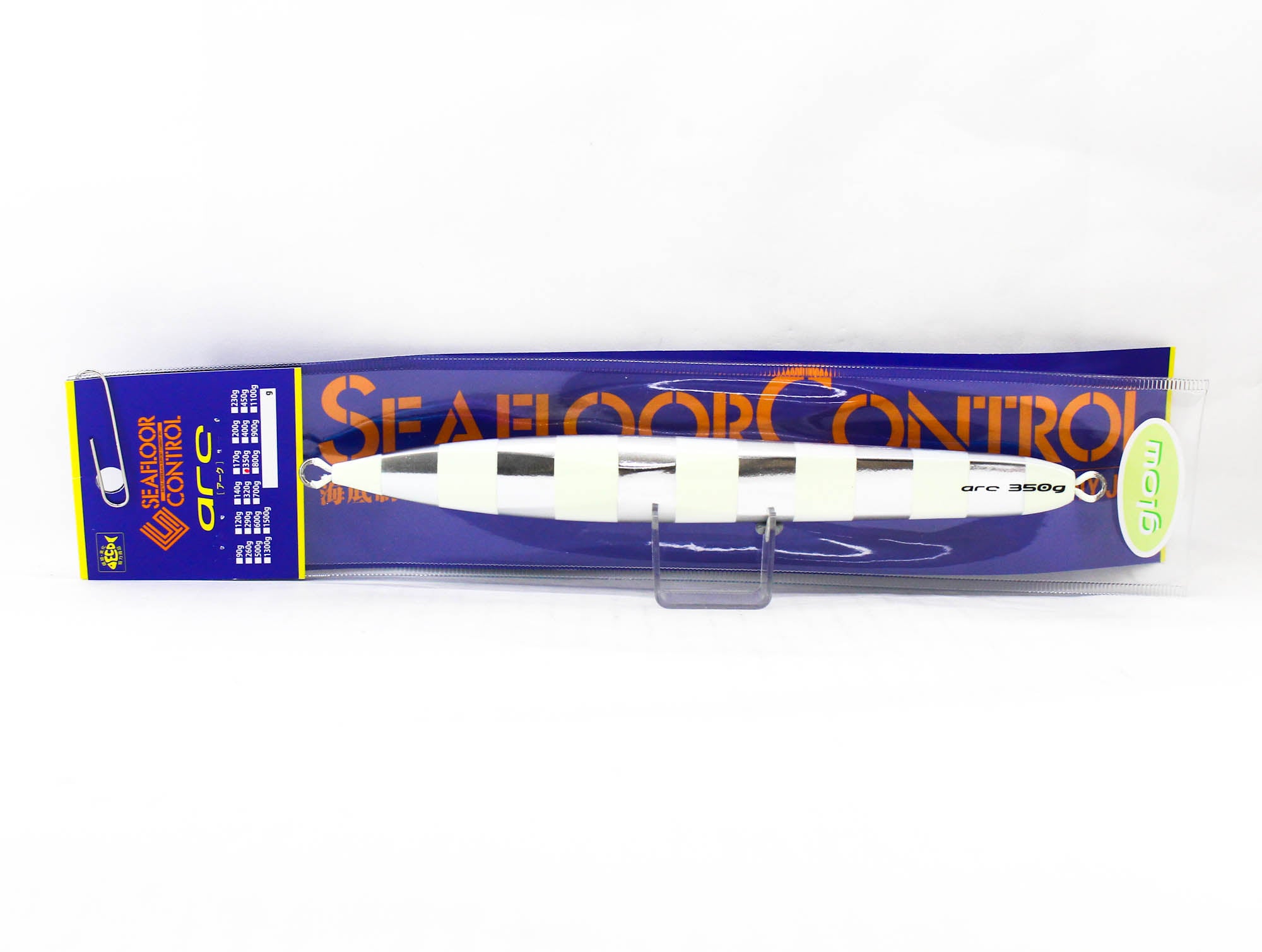 Seafloor Control Metal Jig Arc 350 grams Titan Zebra Glow (8665)