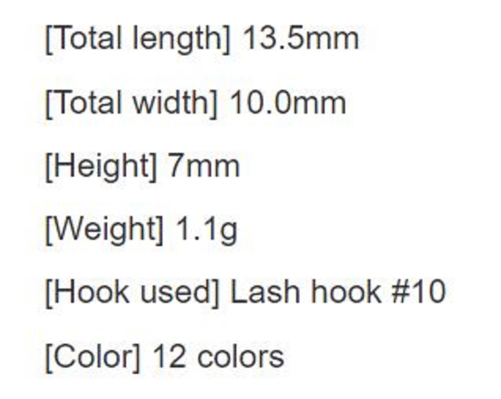 Rob Lure Babecon 1.1 grams Sinking Lure G1 (0291)