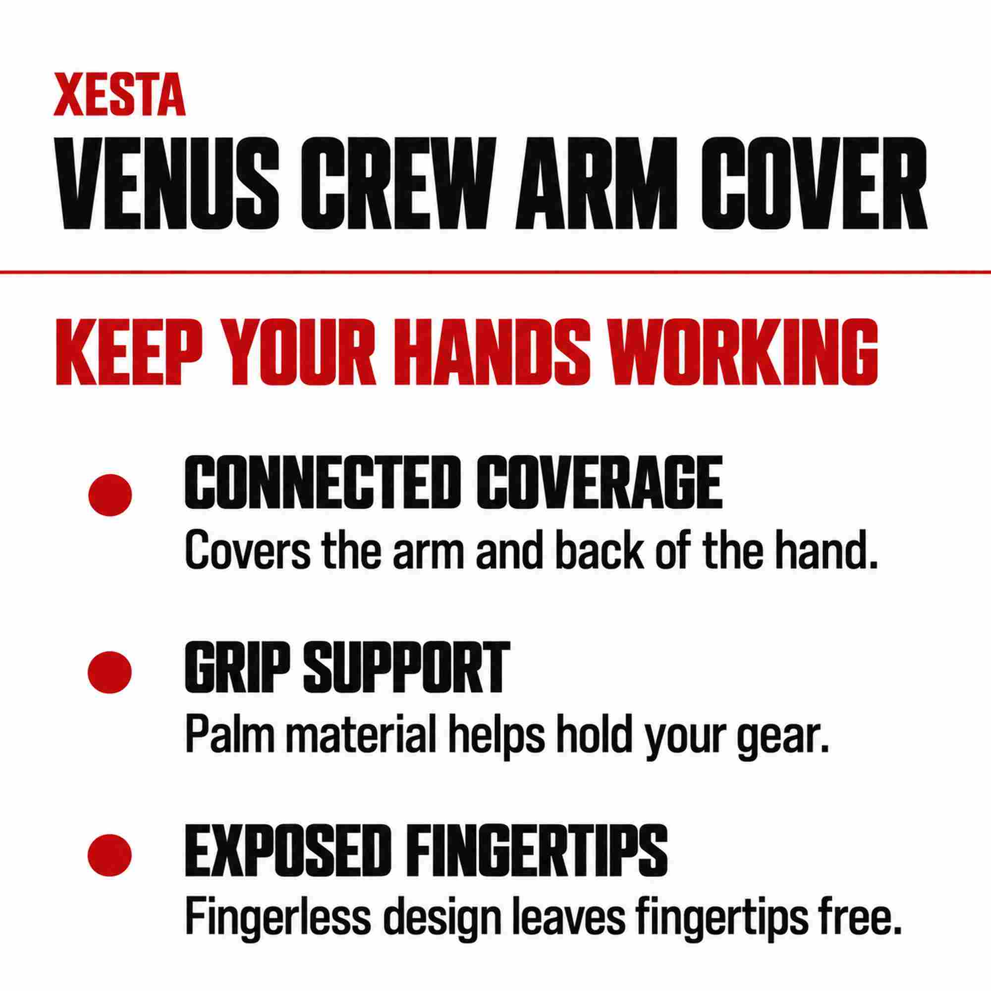 Xesta Arm Cover Venus Crew Size M Pink (1059)