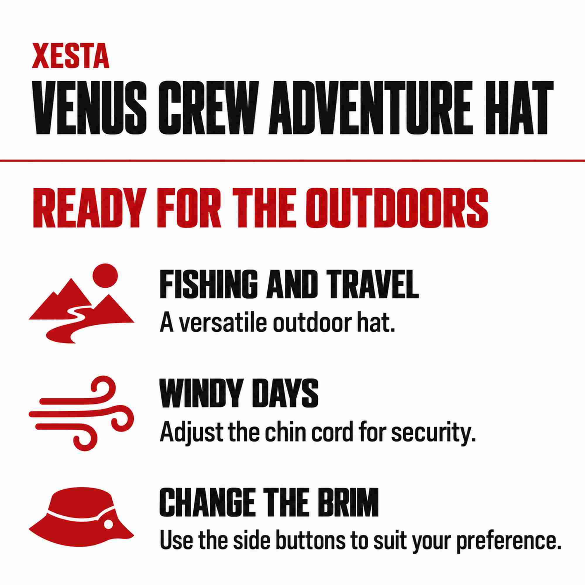 Xesta Hat Adventure Venus Crew Botanical Black (1646)