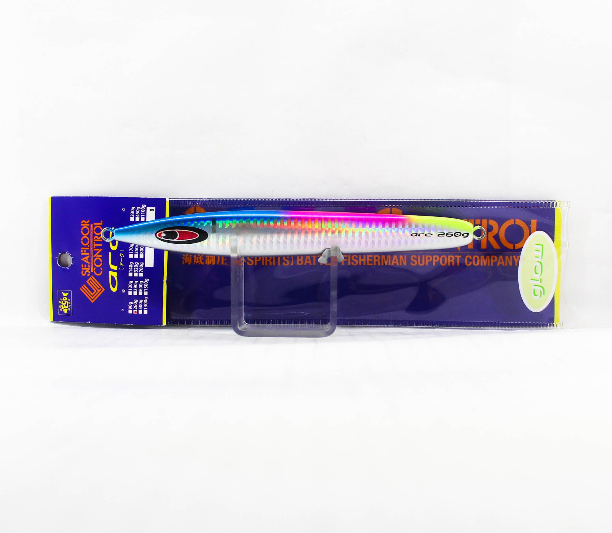 Seafloor Control Metal Jig Arc 260 grams Blue Pink Zebra (5249)