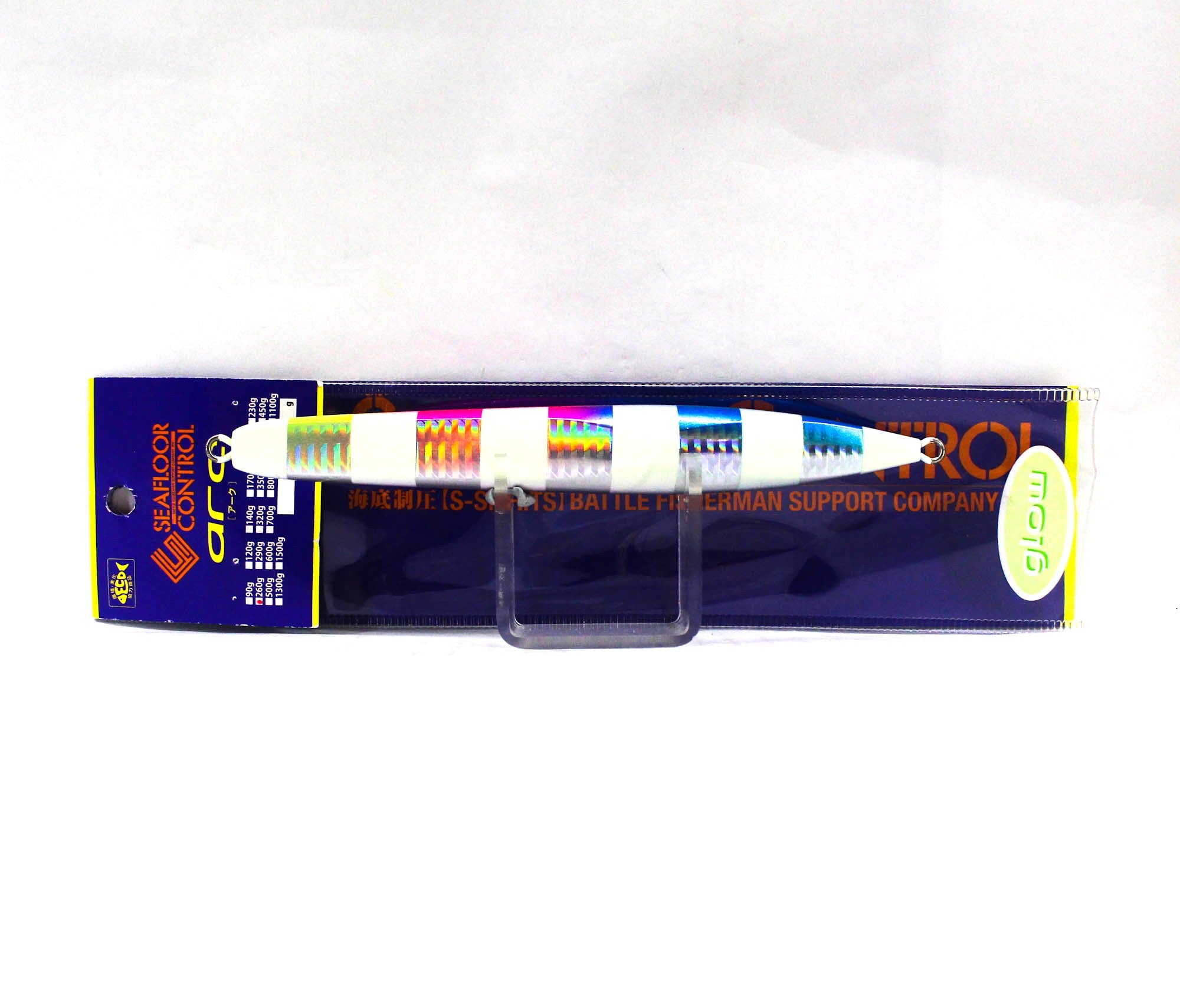 Seafloor Control Metal Jig Arc 260 grams Blue Pink Zebra (5249)