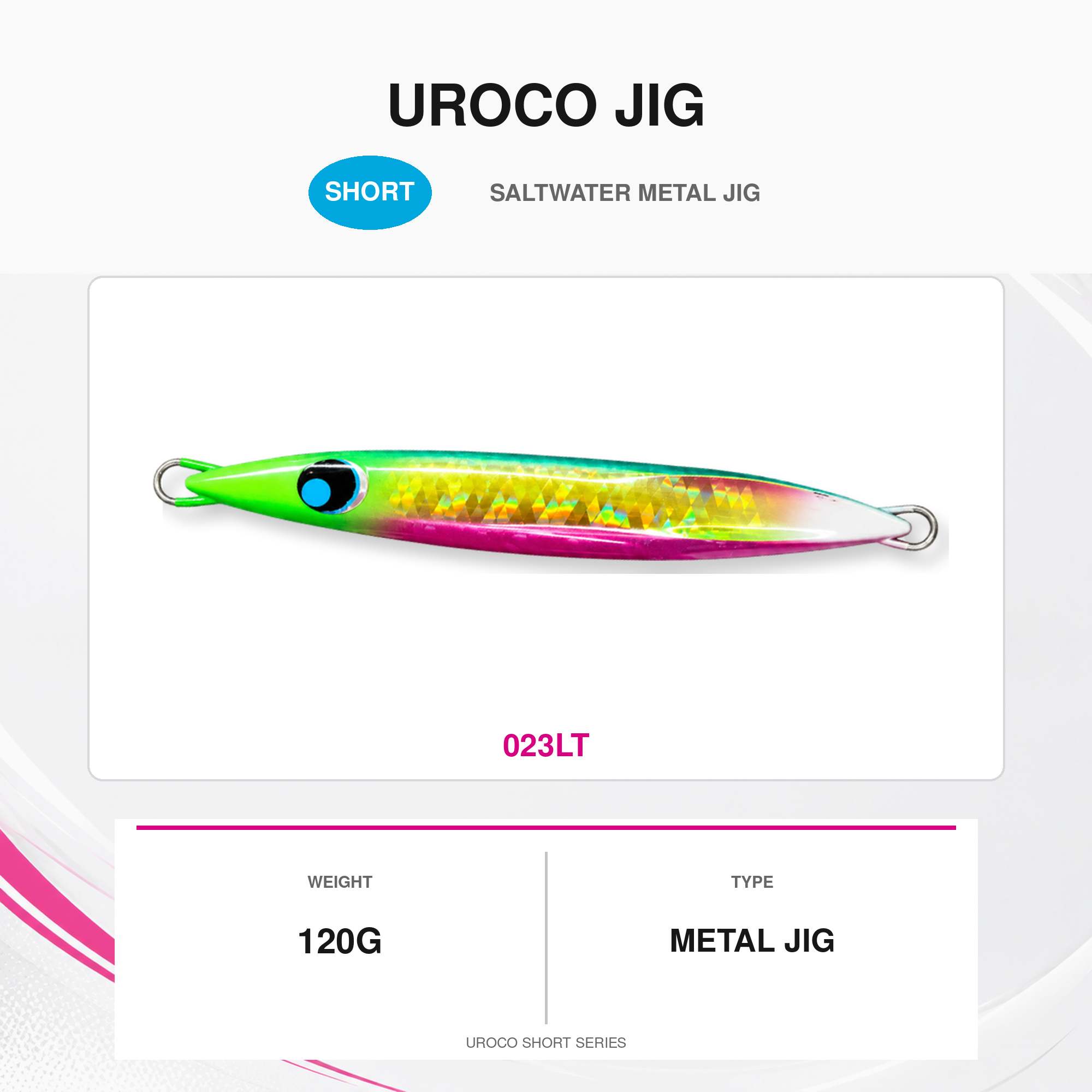 Uroco Metal Jig Uroco Short 120 grams 023LT (2601)