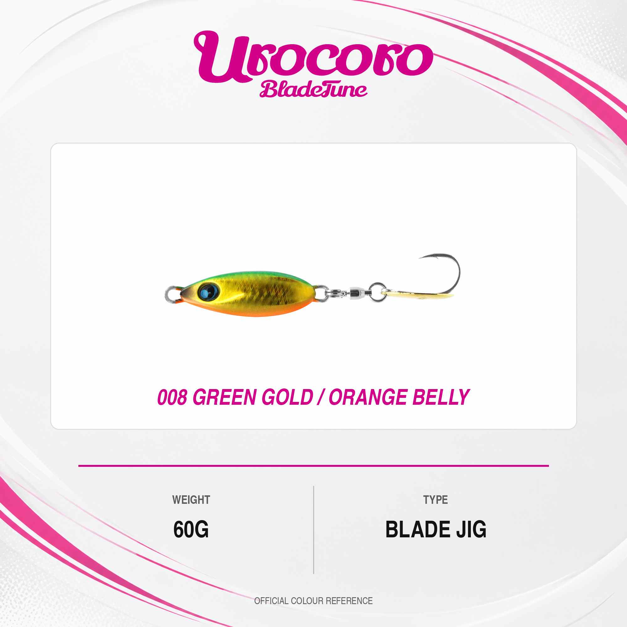 Uroco Metal Jig Blade Tune 60 grams 008 (3165)