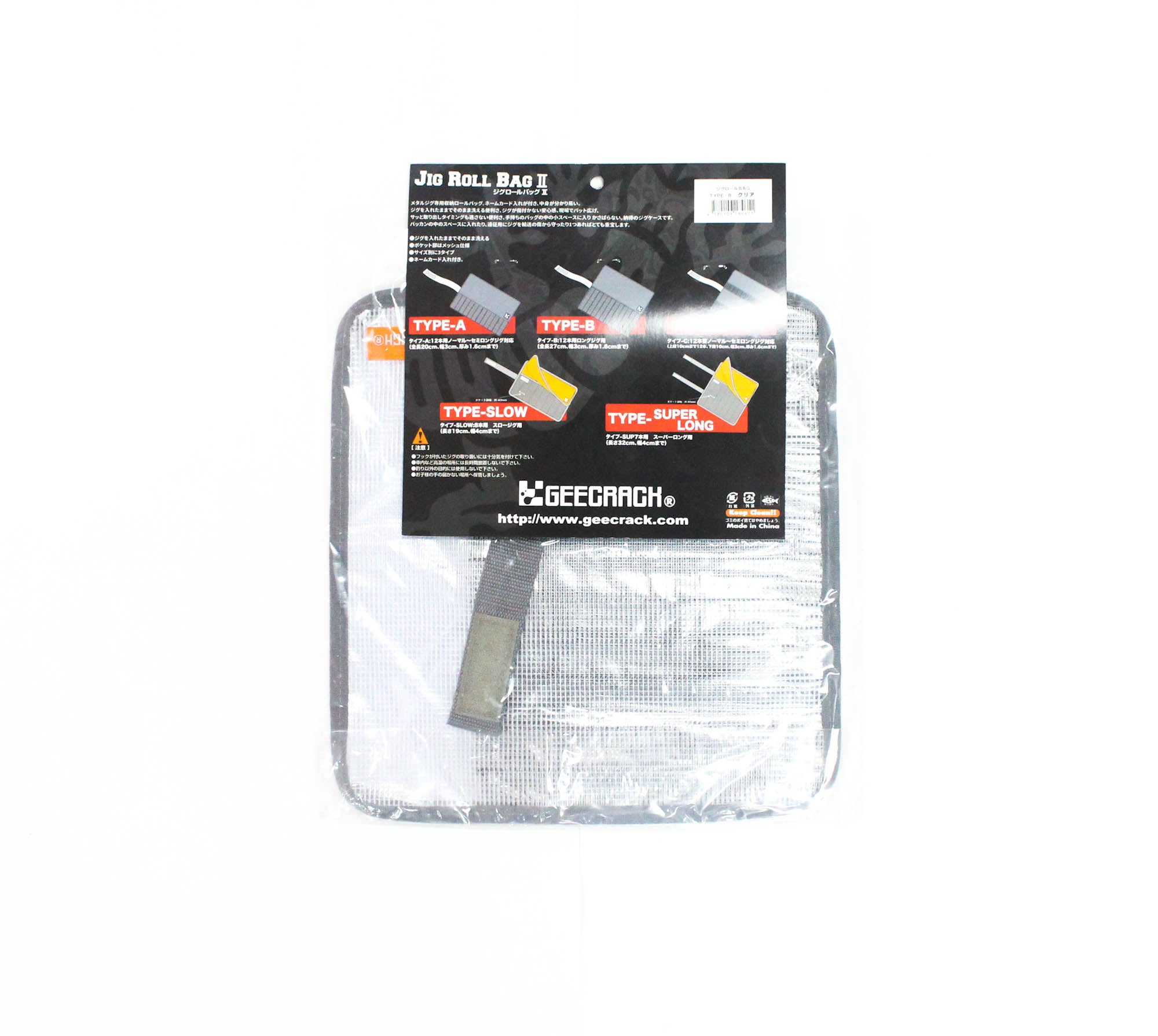 Gee Crack Jig Roll Bag Type B 12 Pockets Max Length 27 cm Clear (4611)