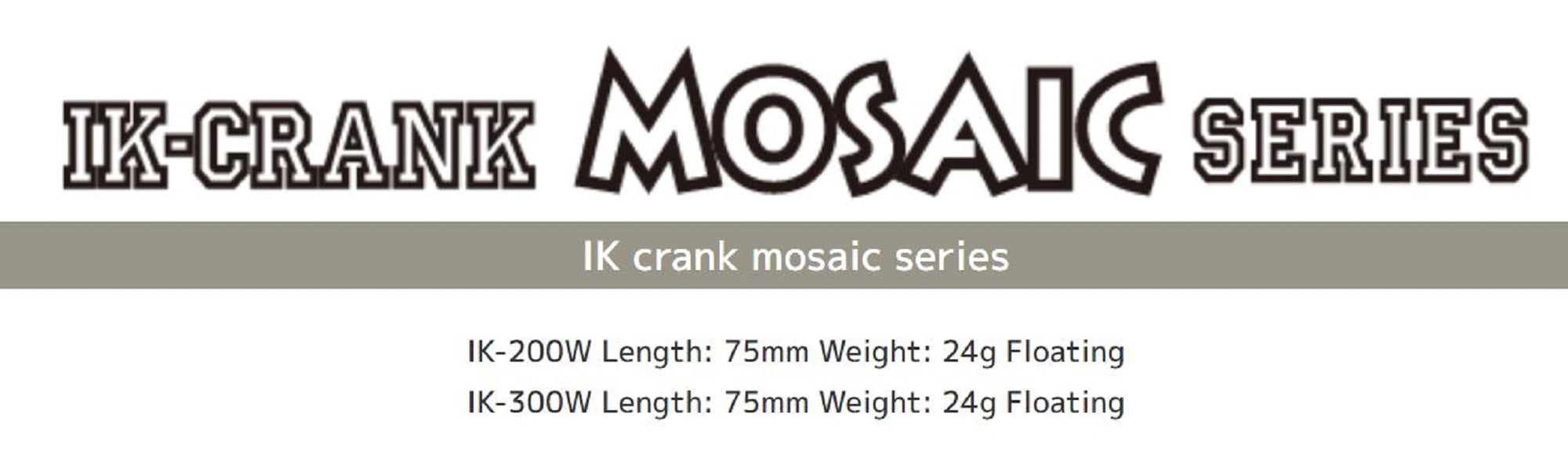 Imakatsu IK 300W Mosaic 75 mm 24 grams Floating Lure 932 (0679)