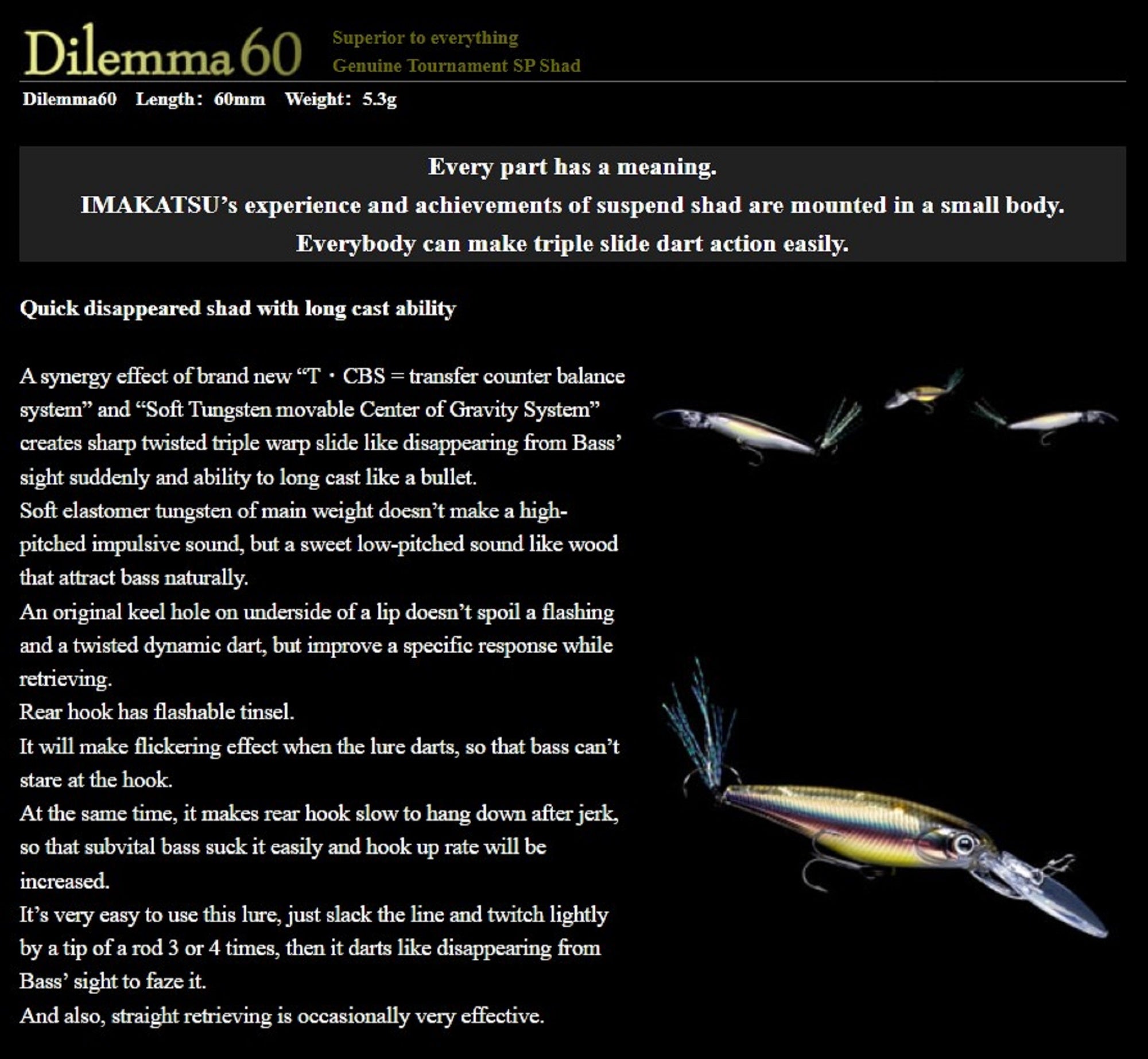 Imakatsu Dilemma 60 Suspend Lure 06 (3052)
