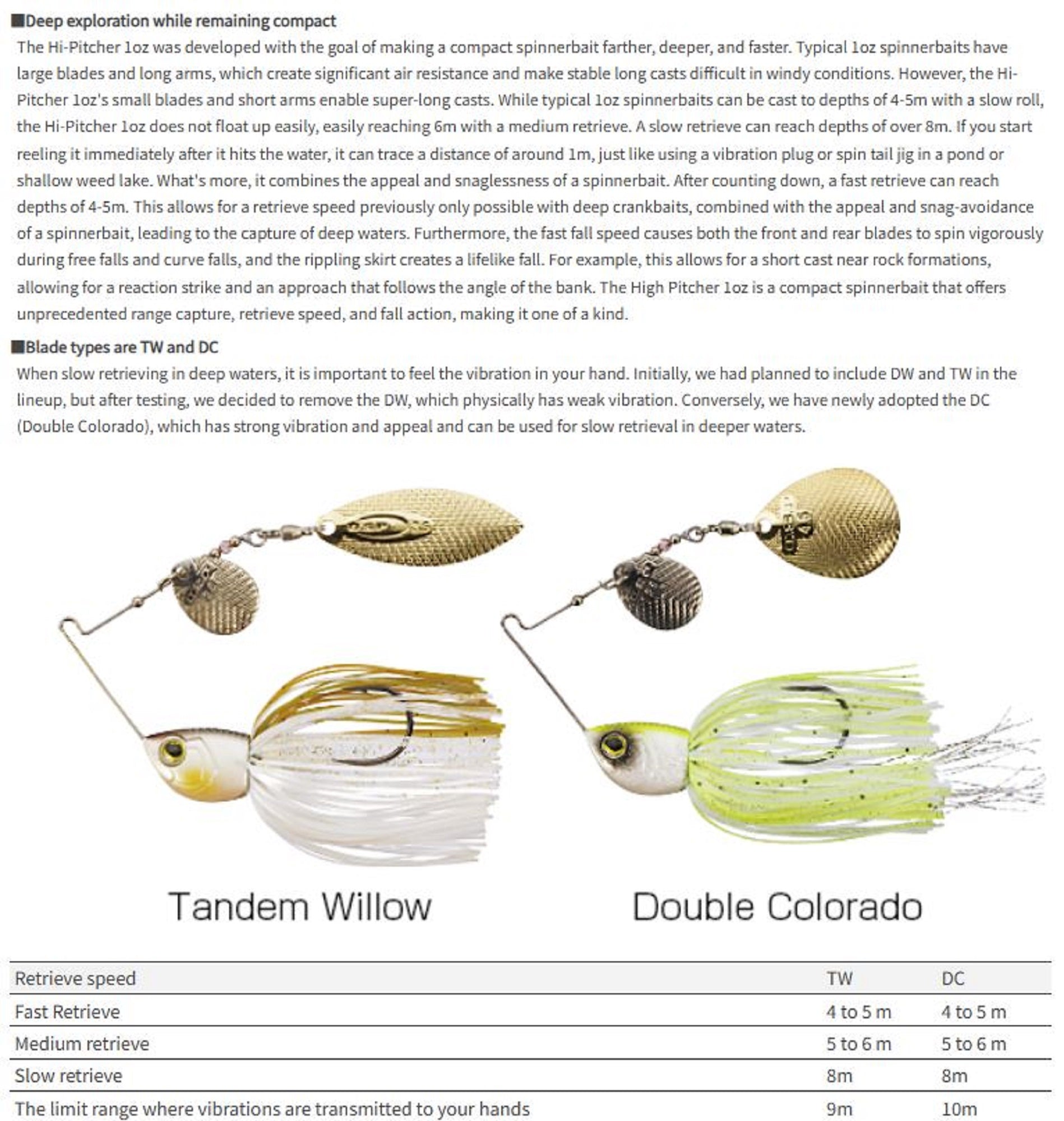 OSP Spinner Bait High Pitcher TW 1/2 Oz TW-S57 (9976)