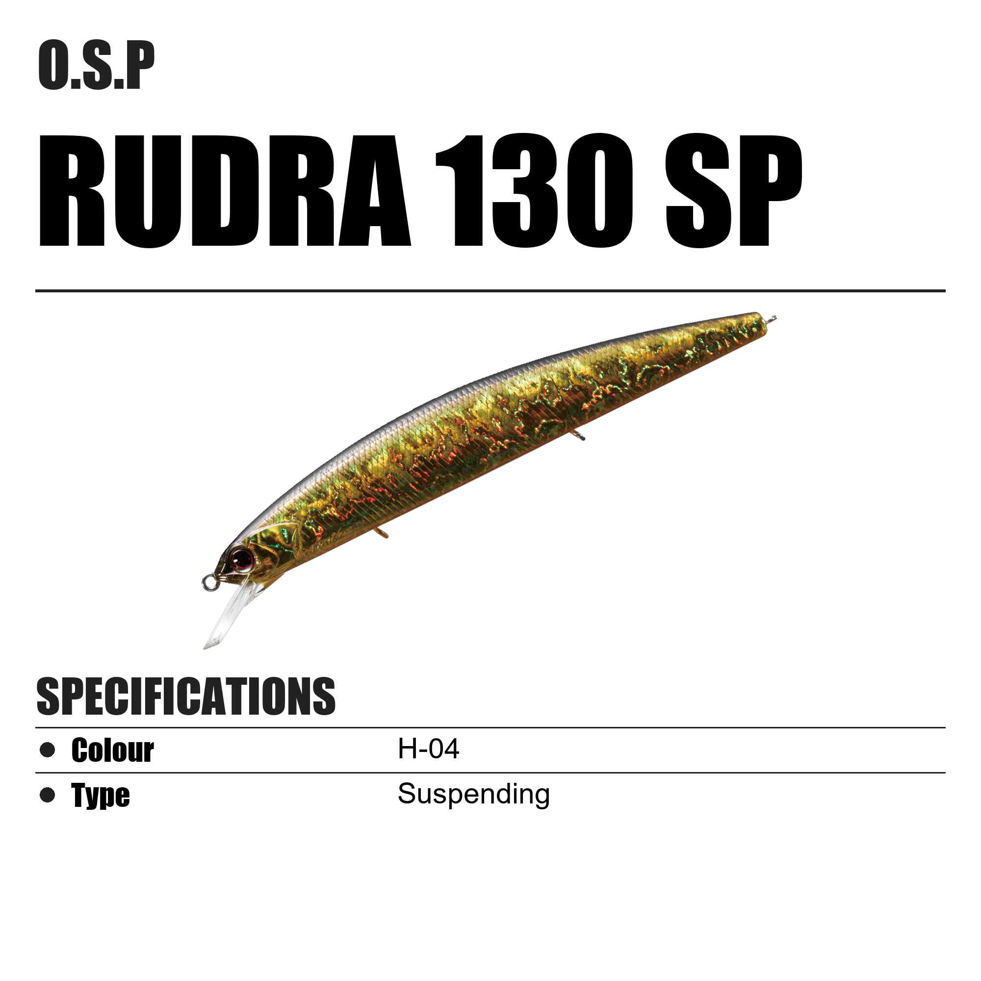 OSP Rudra 130 SP Suspend Lure H-04 (3119)