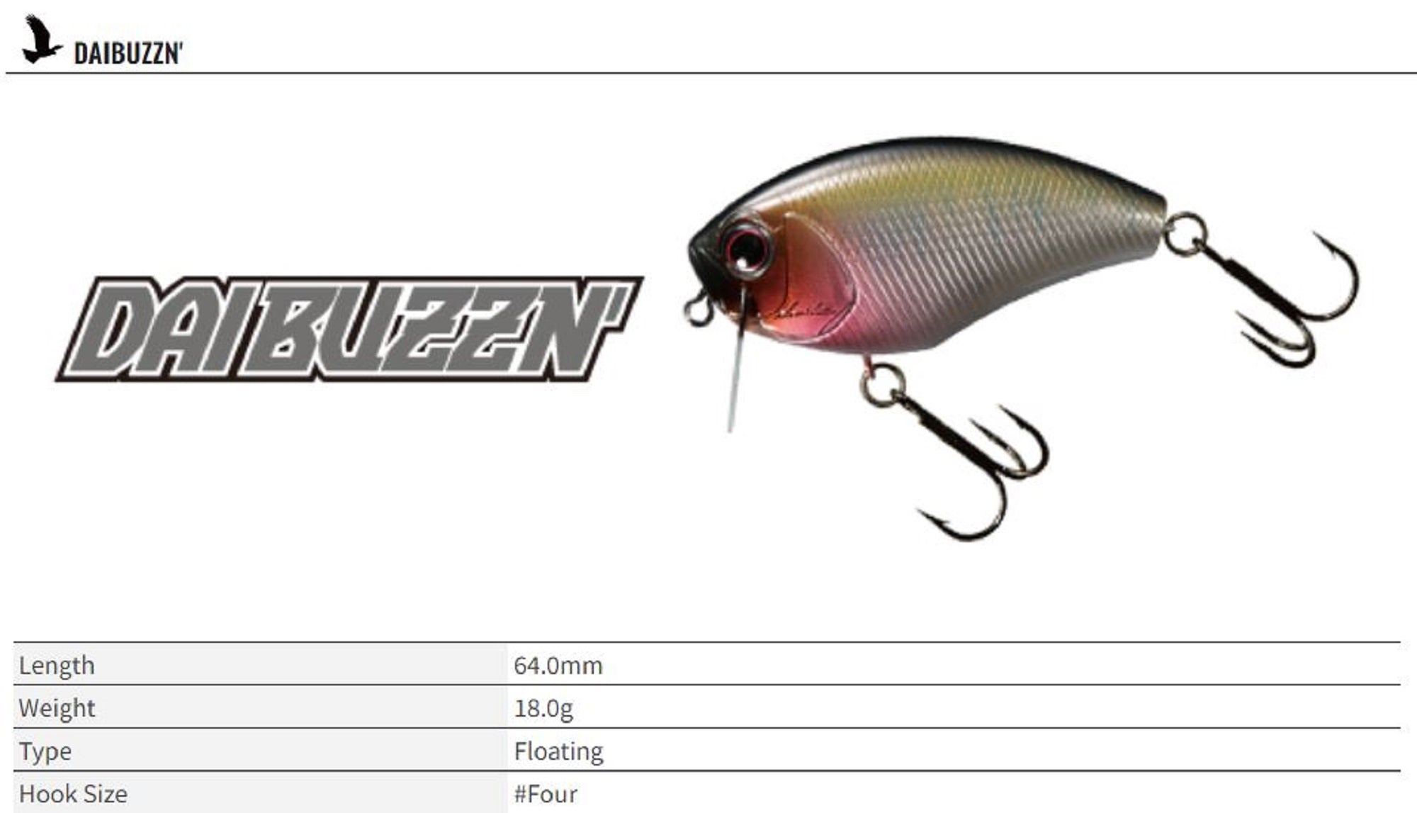 OSP DaiBuzzn 64 mm 18 grams Floating Lure P-14 (3690)