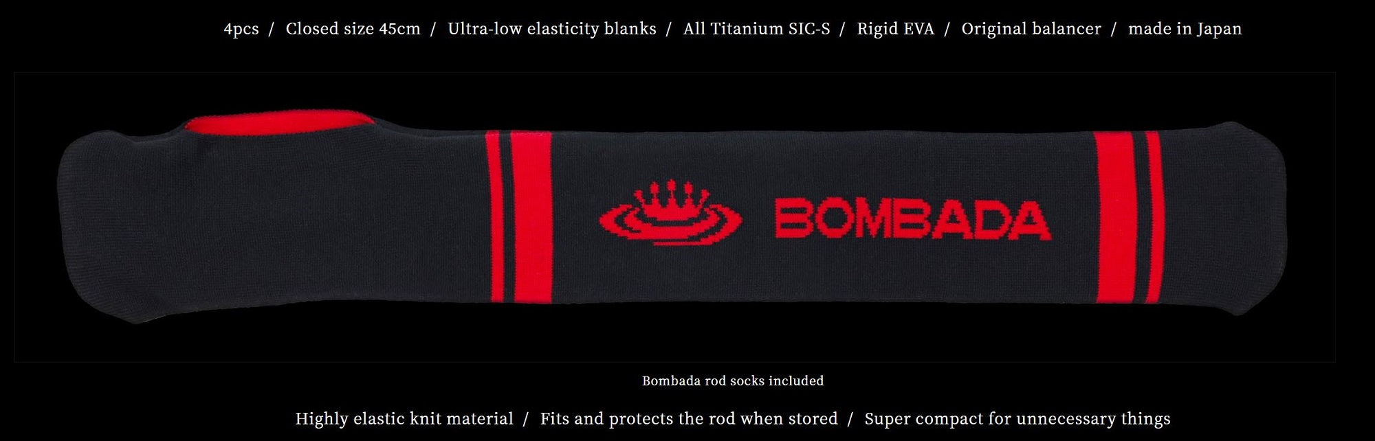 Bombada Rod Baitcast Magico 53 4 piece Travel (5735)