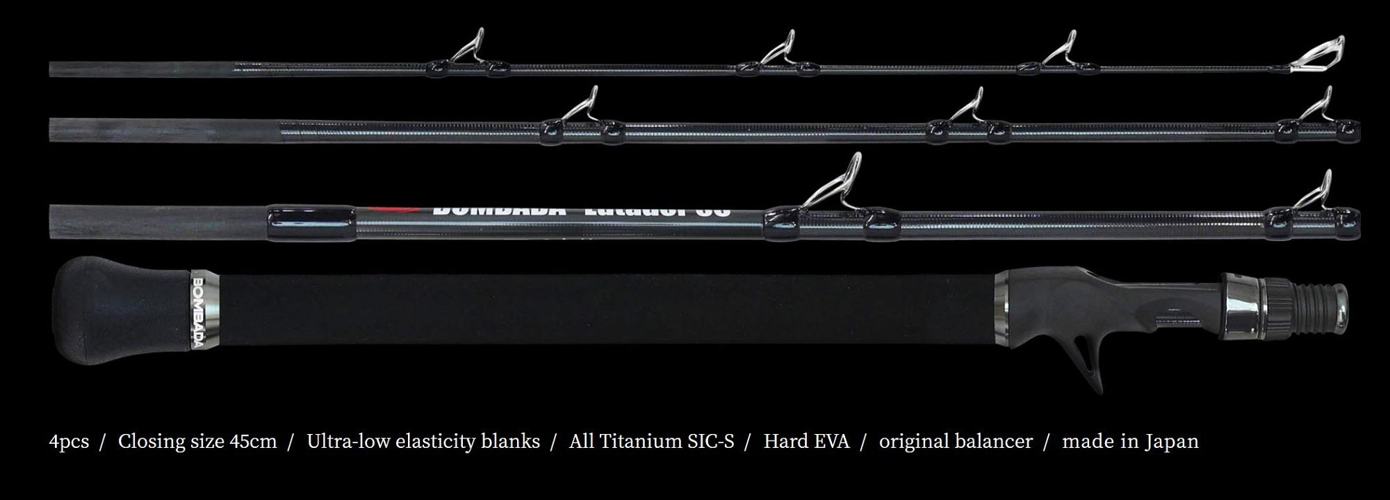 Bombada Rod Baitcast Lutador 55 4 piece Travel Rod (5926)