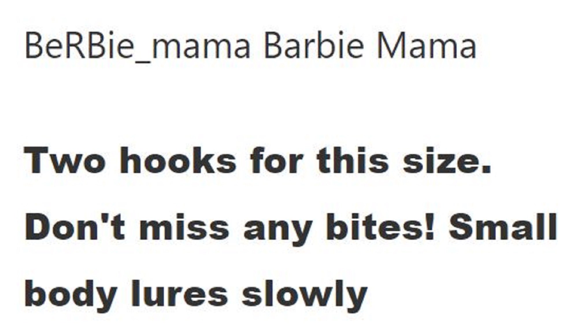 Rob Lure Mama Berbie SS 36mm 2.8 grams Sinking Lure 10 (4471)