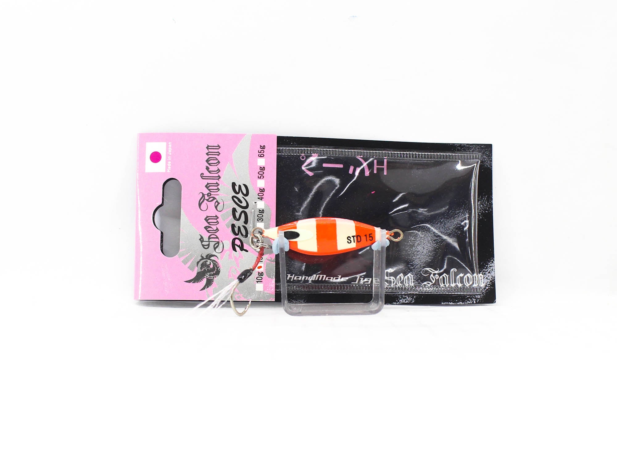 Sea Falcon Metal Jig Pesce 15 grams 07 Pink Orange Zebra Glow (1658)